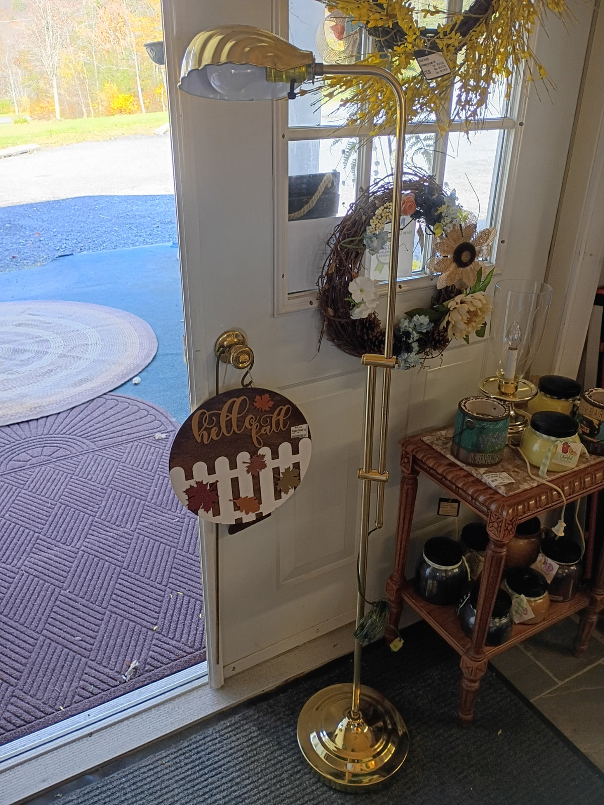 Vintage Brass Floor Lamp
