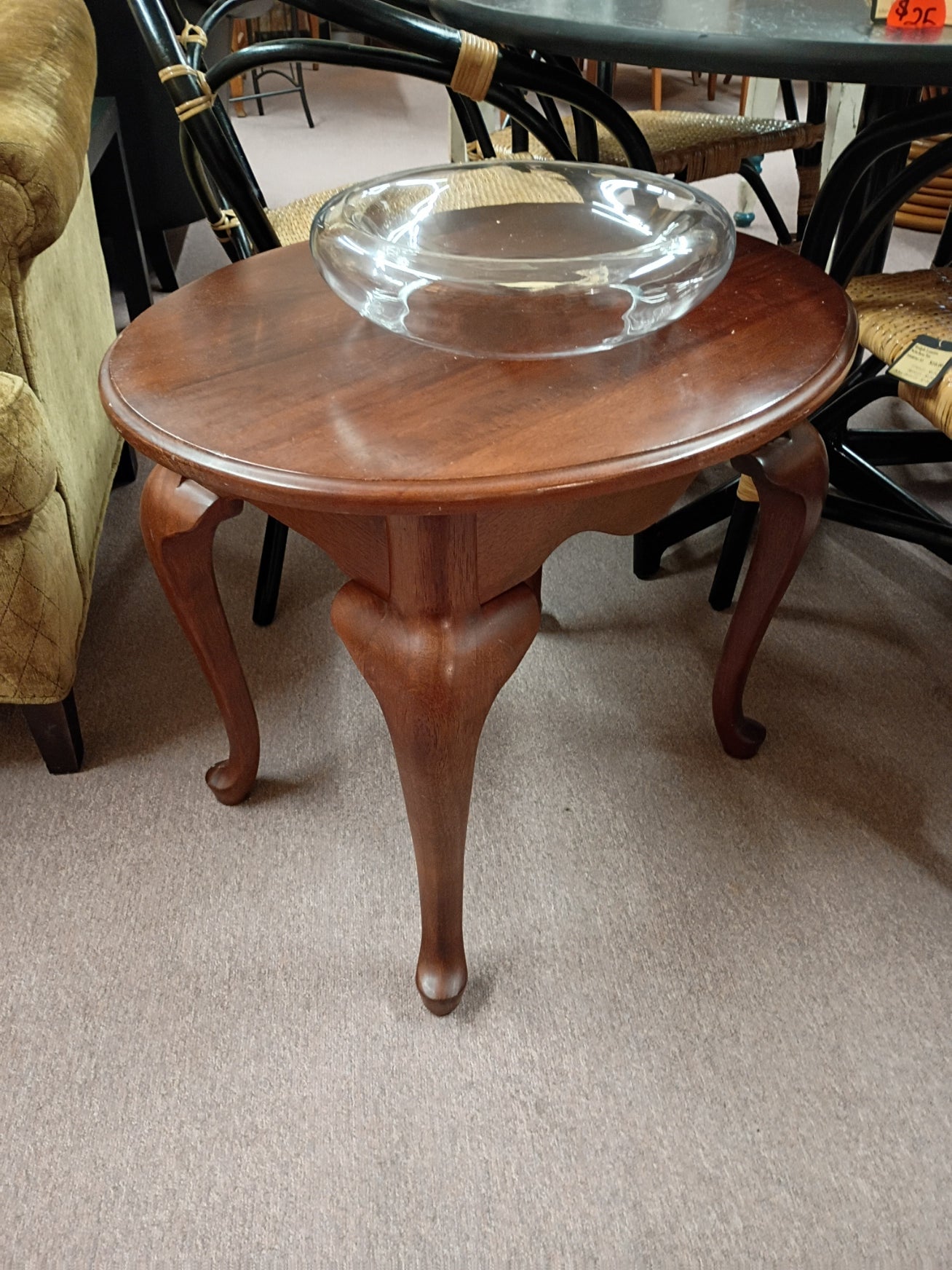 Oval, Cherry End Table