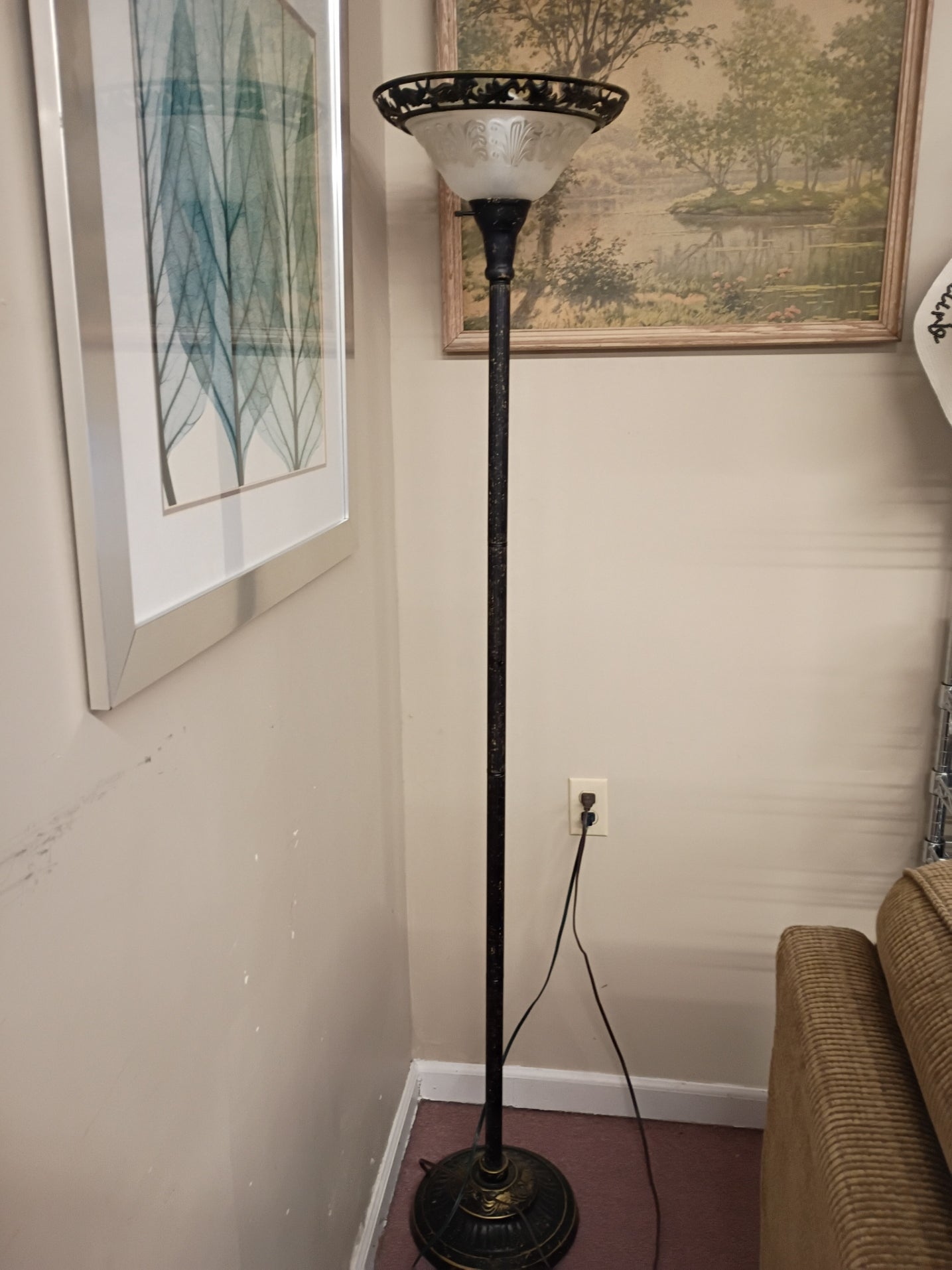 Black Torchiere Lamp