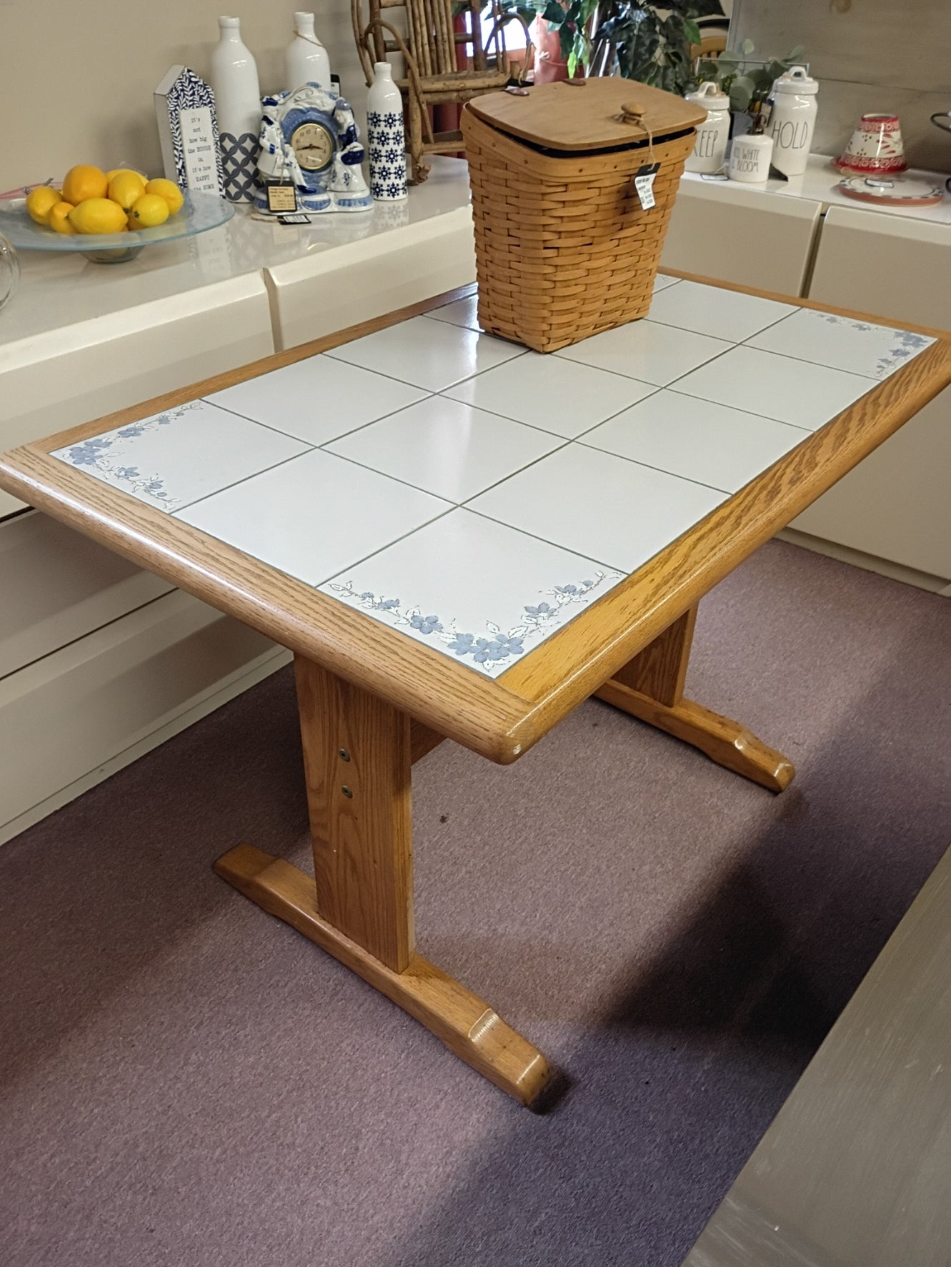 Wooden Tile Top Table