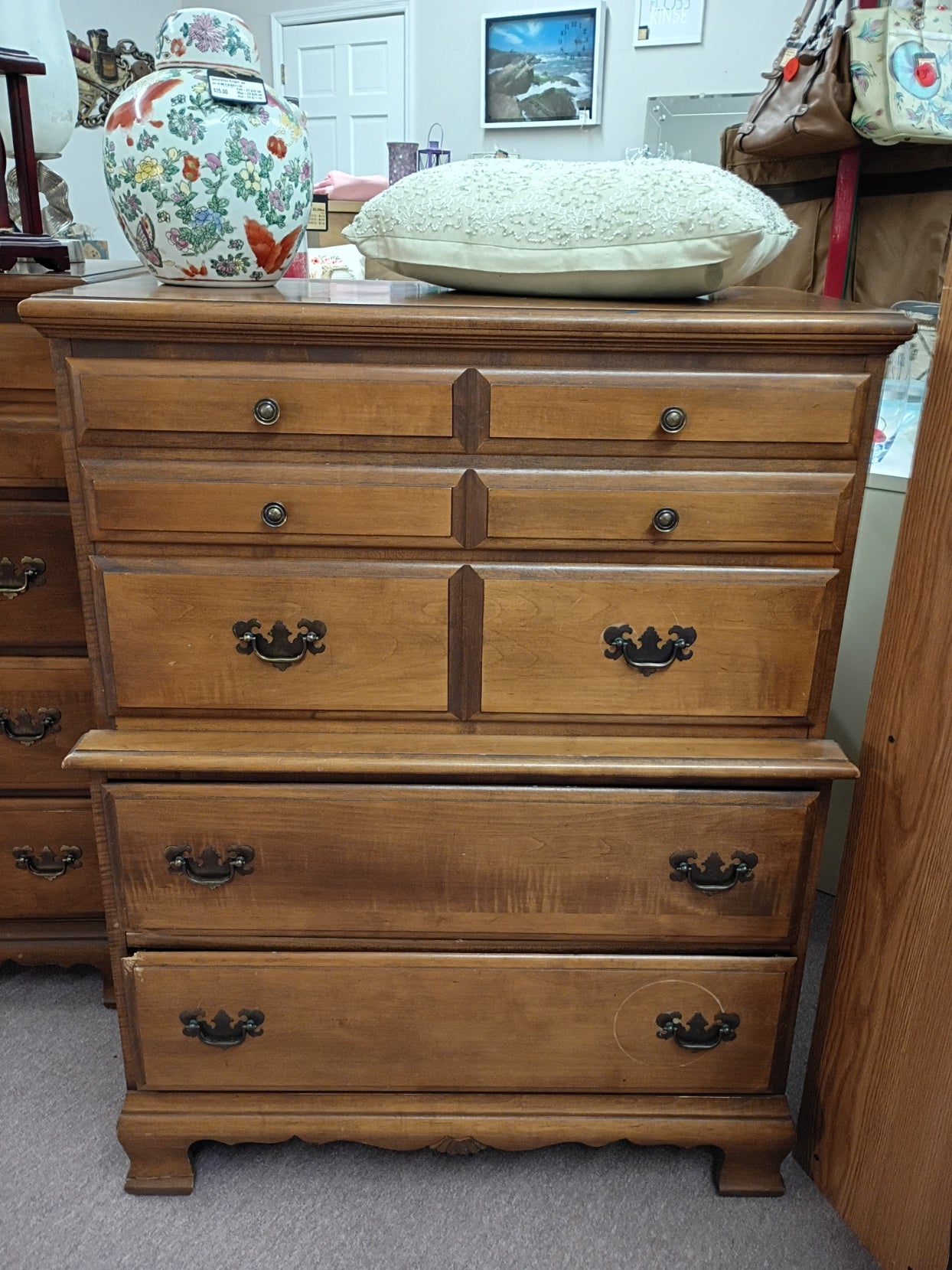 4-Drawer Wood Chest