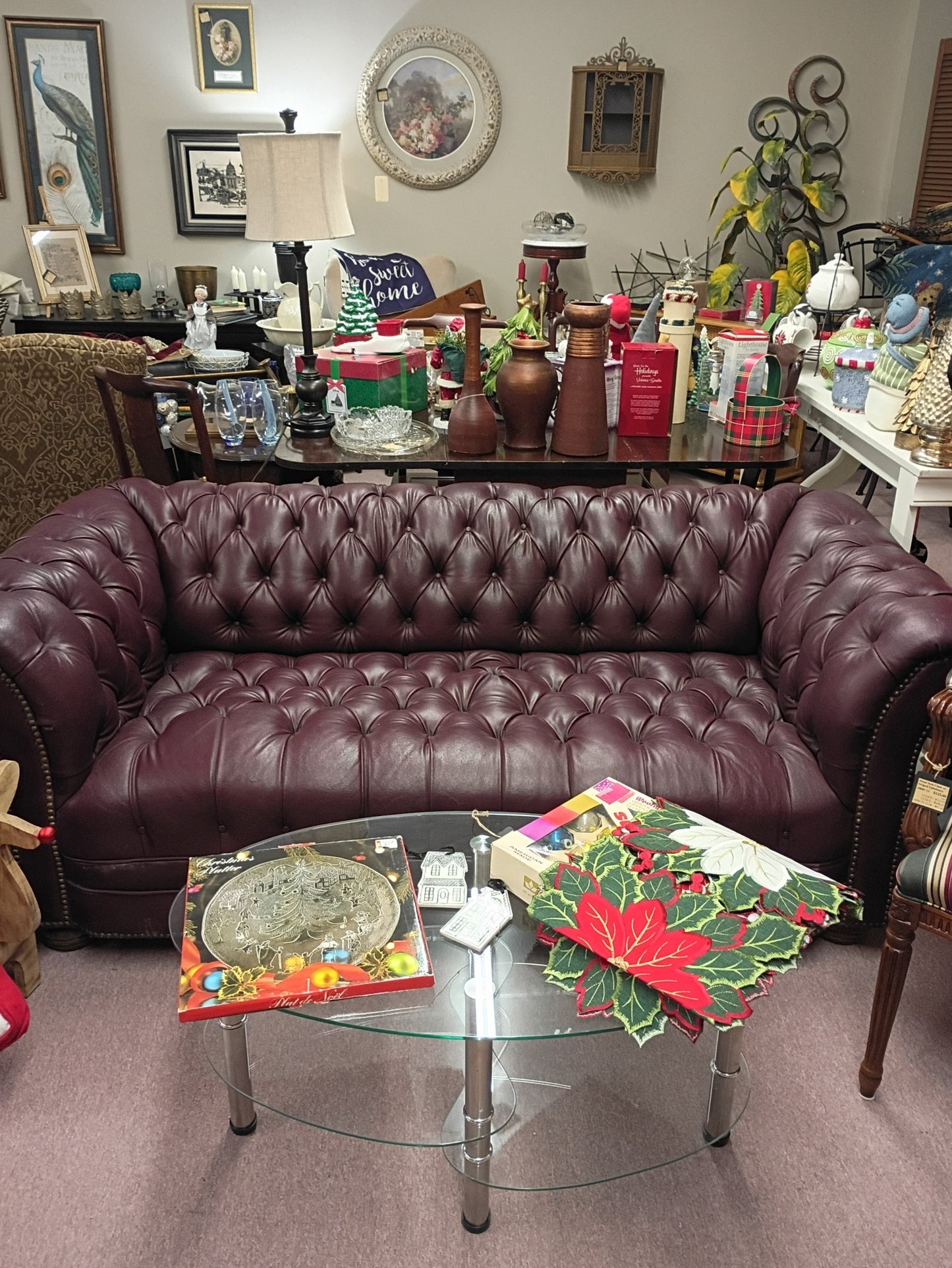 Burgundy Sofa