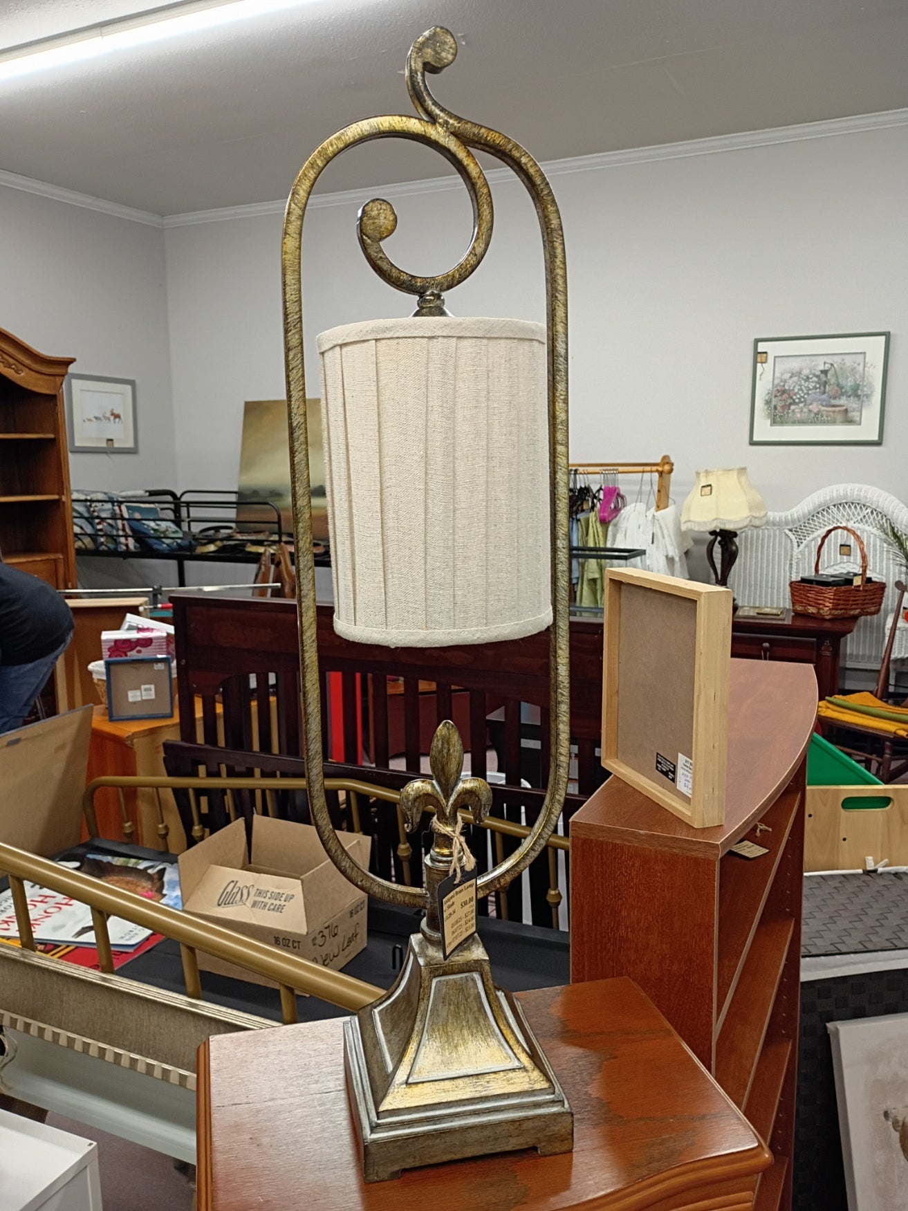 Antiqued Brass Table Lamp