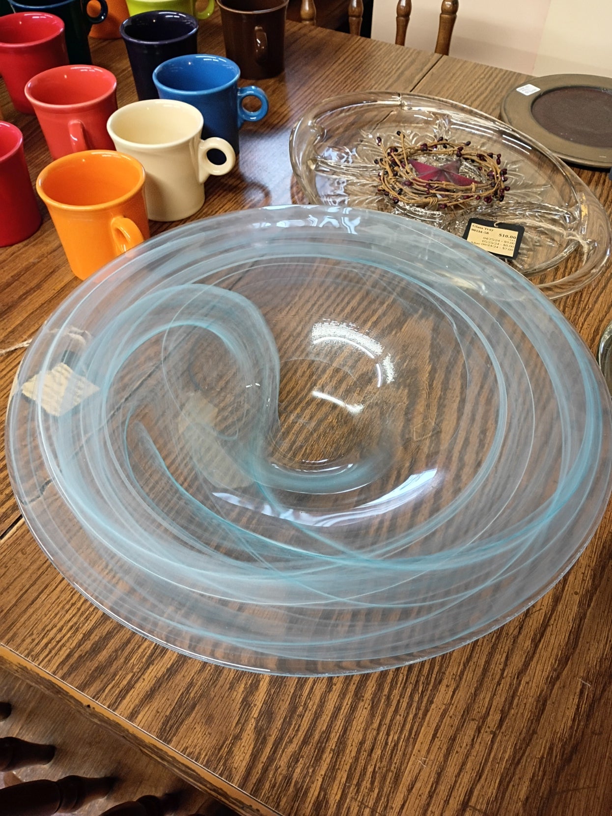 Large, Blue Glass Bowl