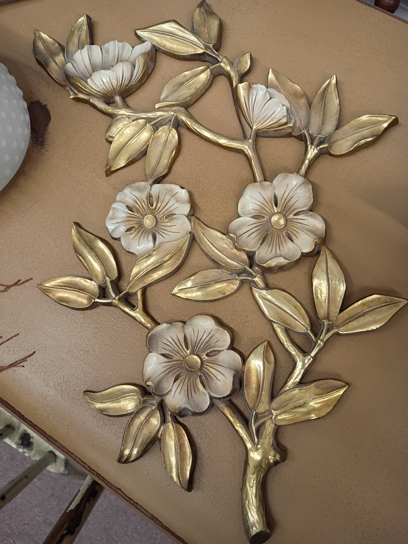 Gold, Wall Hanging Flowers