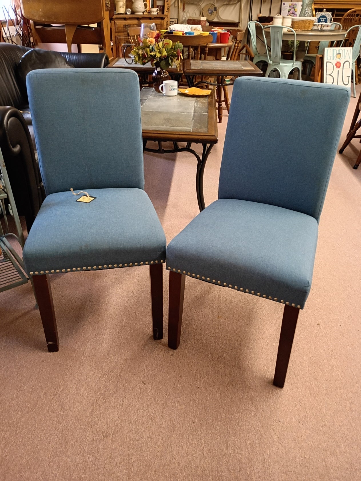Pair of Blue Parsons Chairs