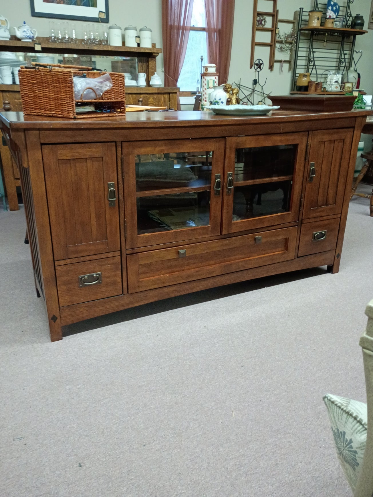 Mission Style Entertainment Stand