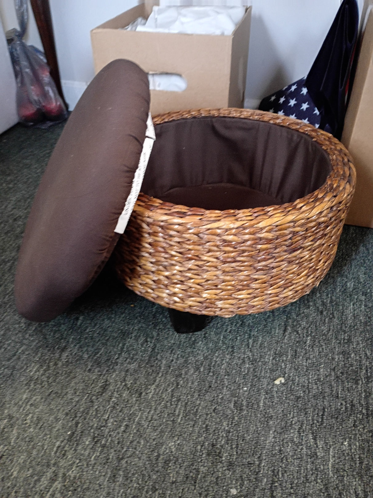 Small, Seagrass Footstool