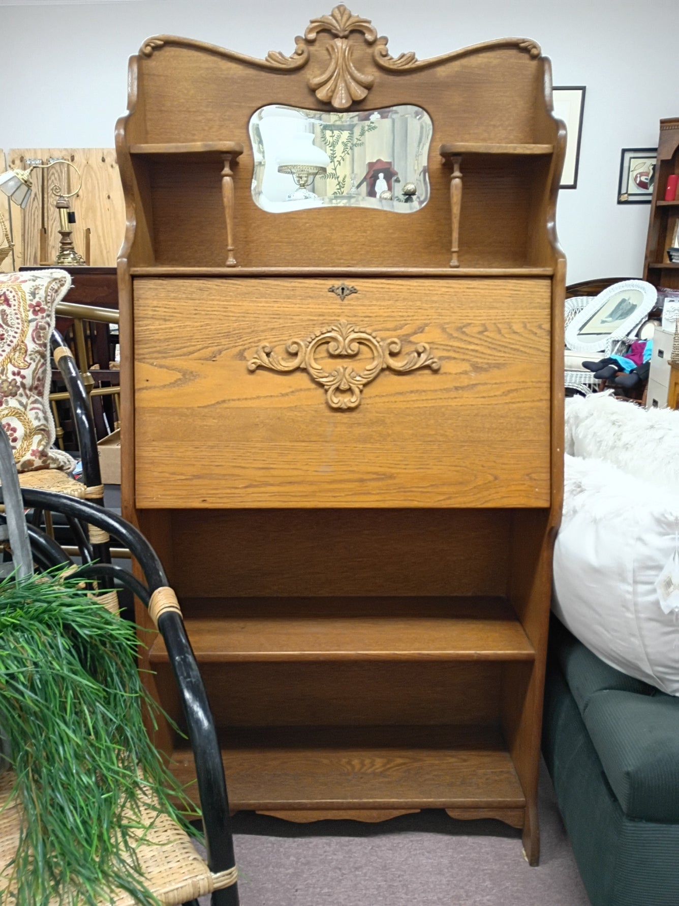 Vintage Secretary w/ Mirror