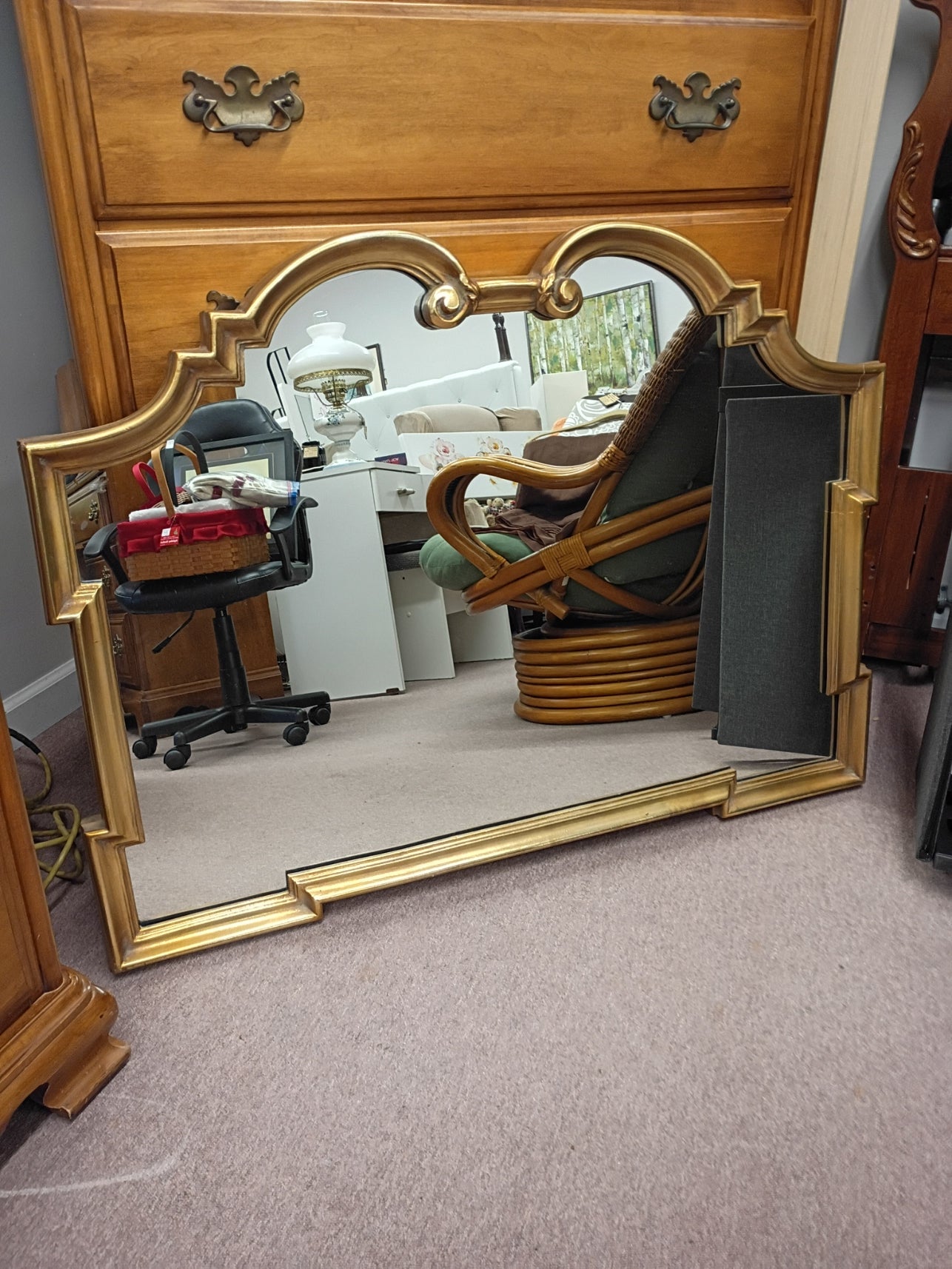 Ethan Allen Wall Mirror w/ Gold Frame