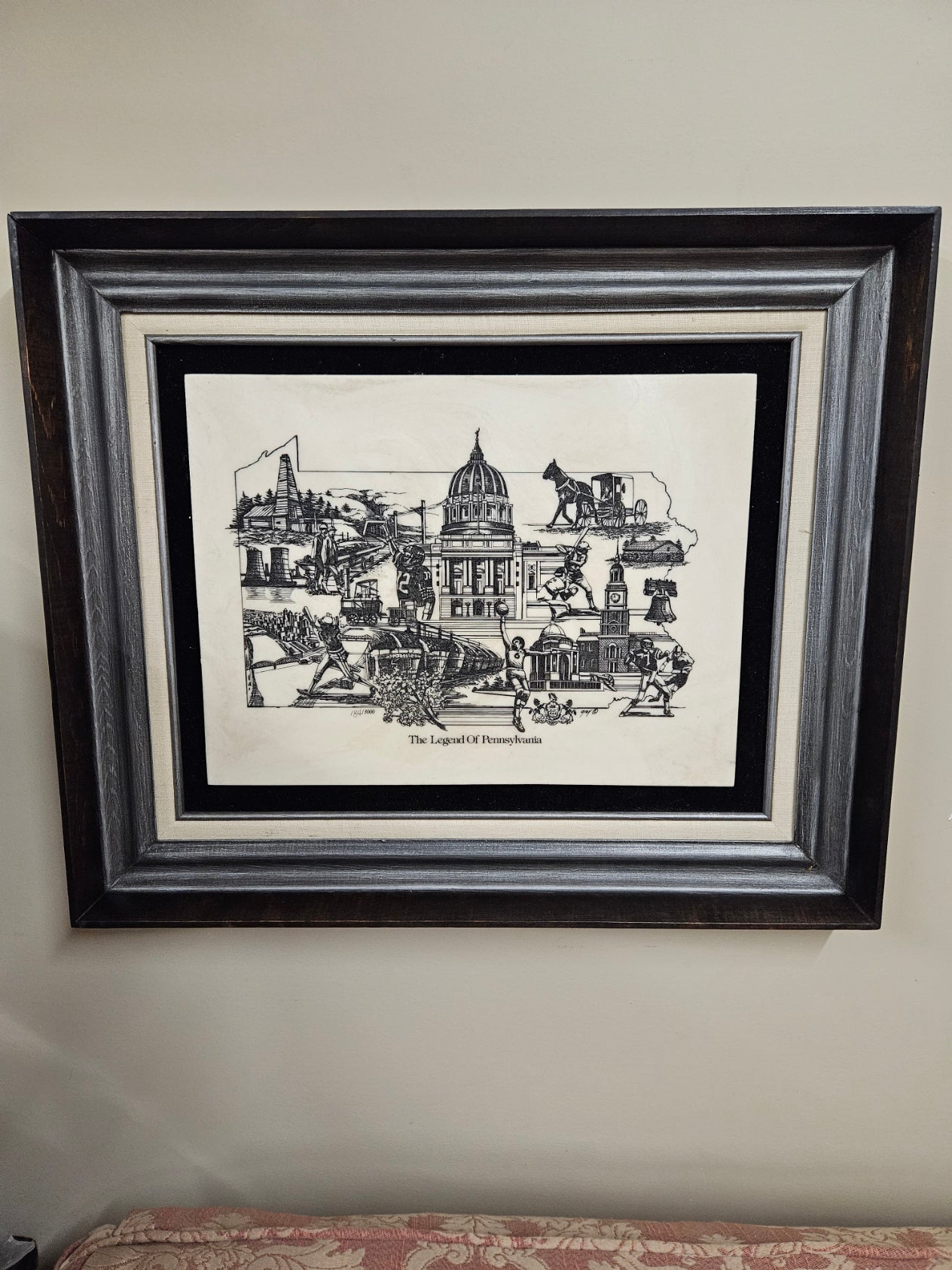 "The Legend of Pennsylvania" Etched Marble