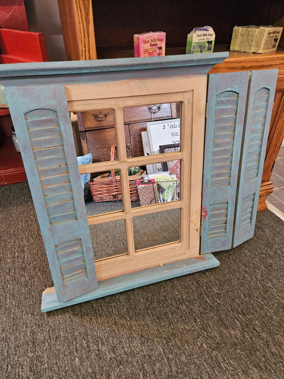 Mirror w/ Shutters