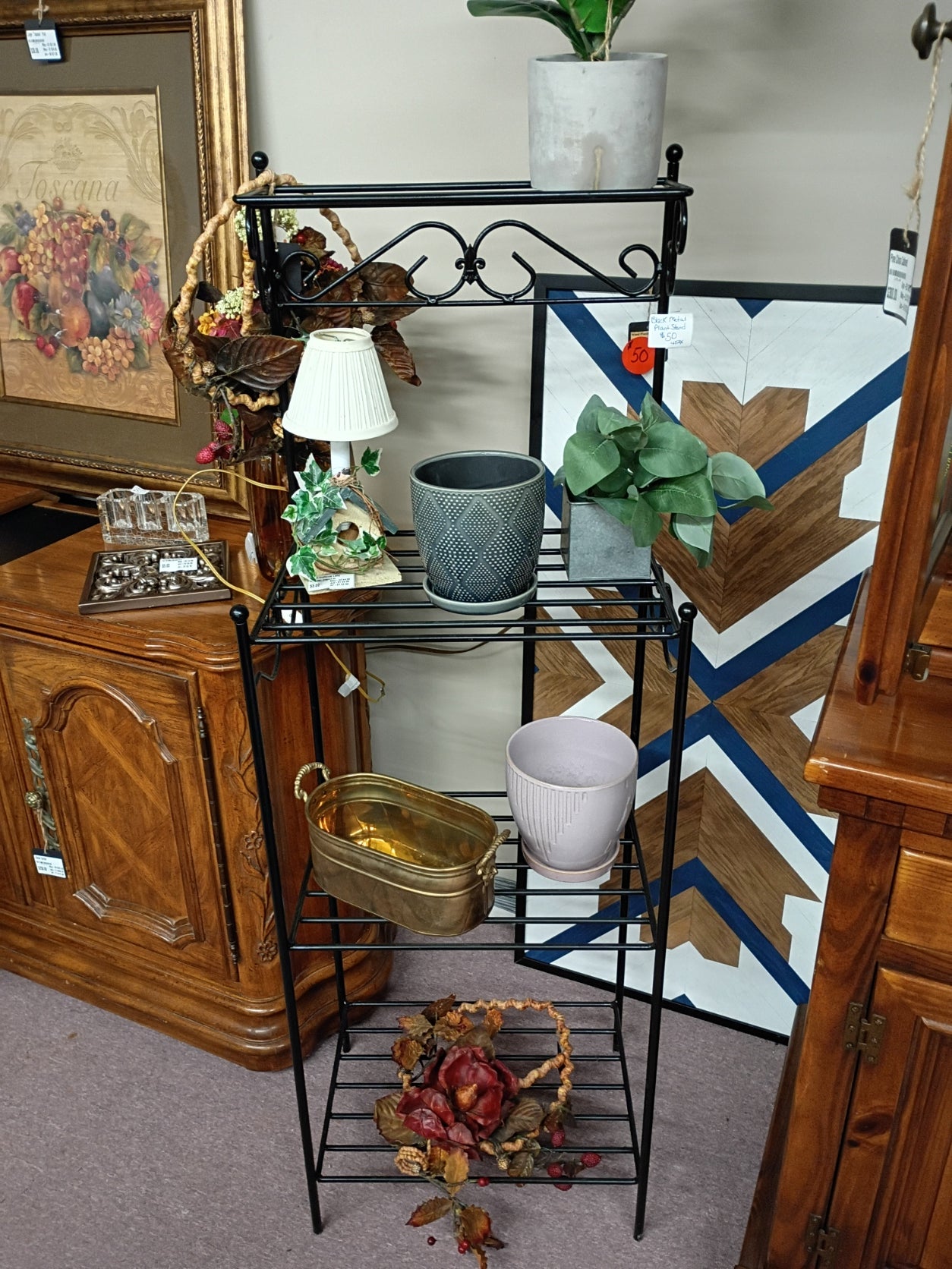 Black Metal Plant Stand