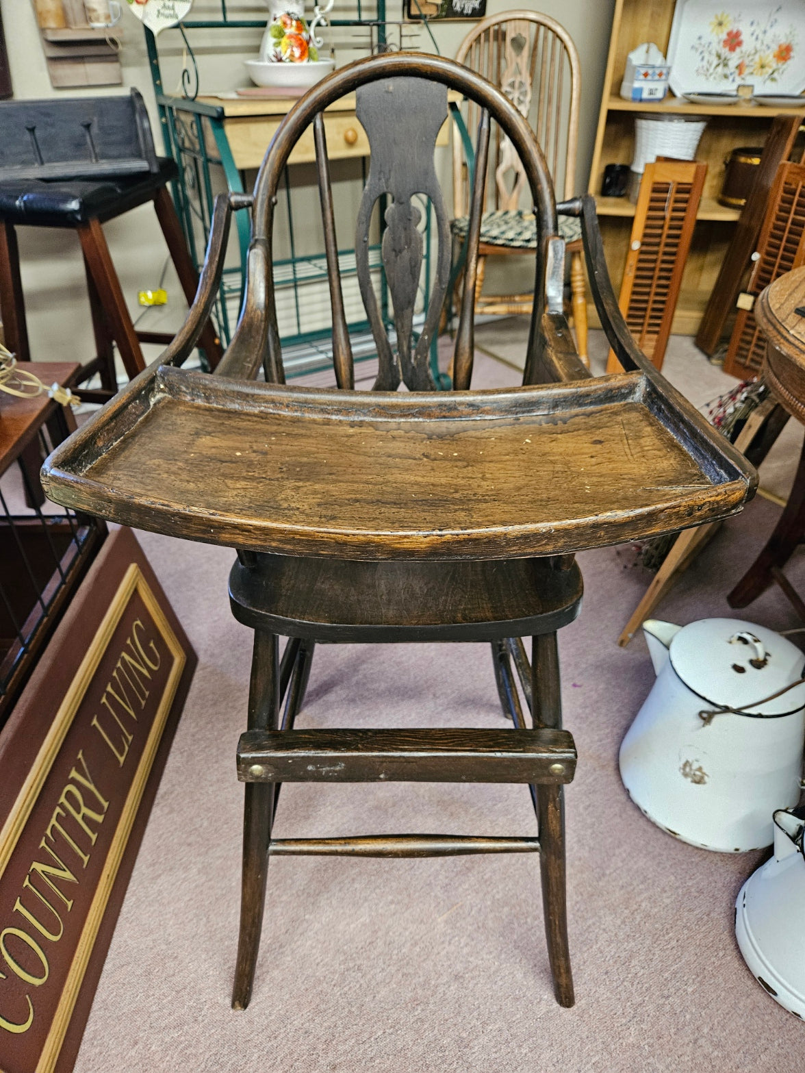 Wooden Vintage High Chair