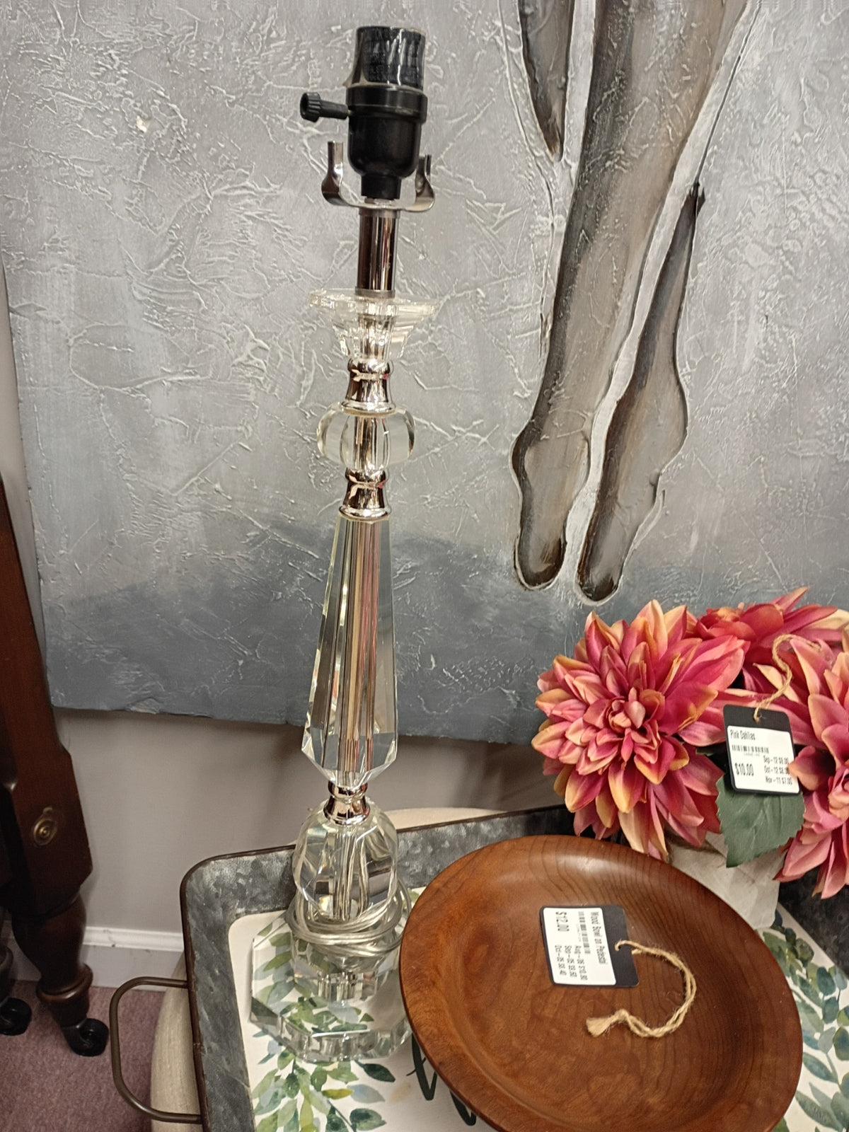 Crystal Lamp NO SHADE