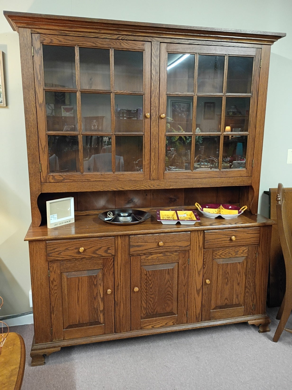 Large Oak Hutch