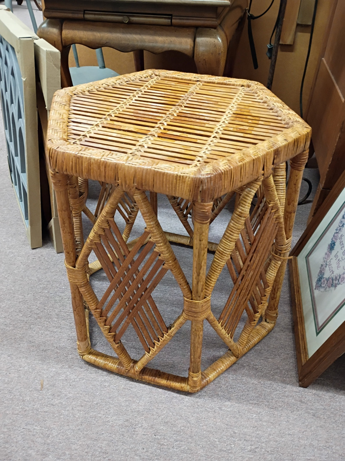 Wicker Side Table
