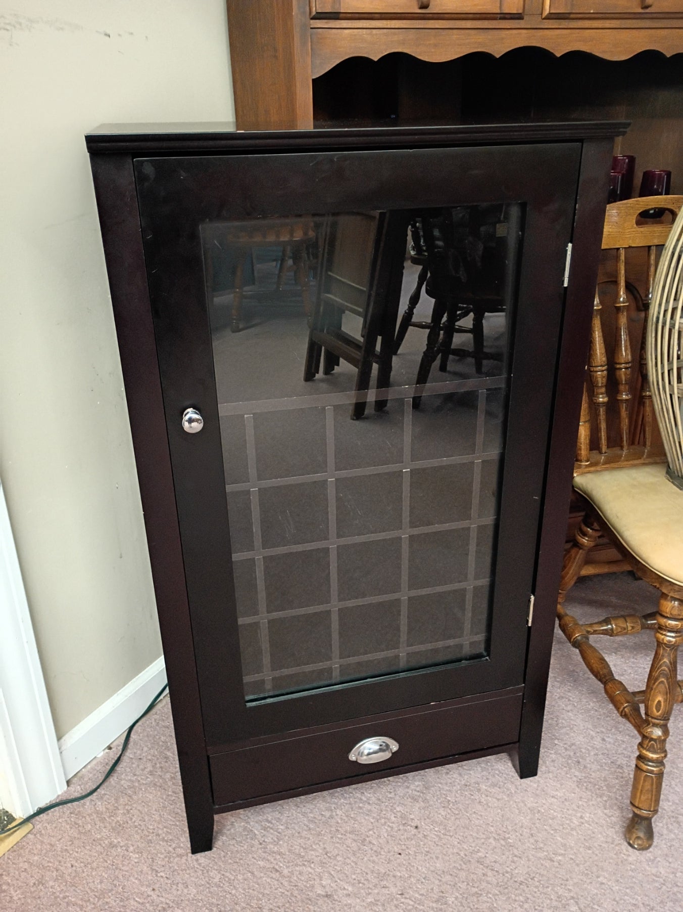 Espresso Finish Wine Cabinet