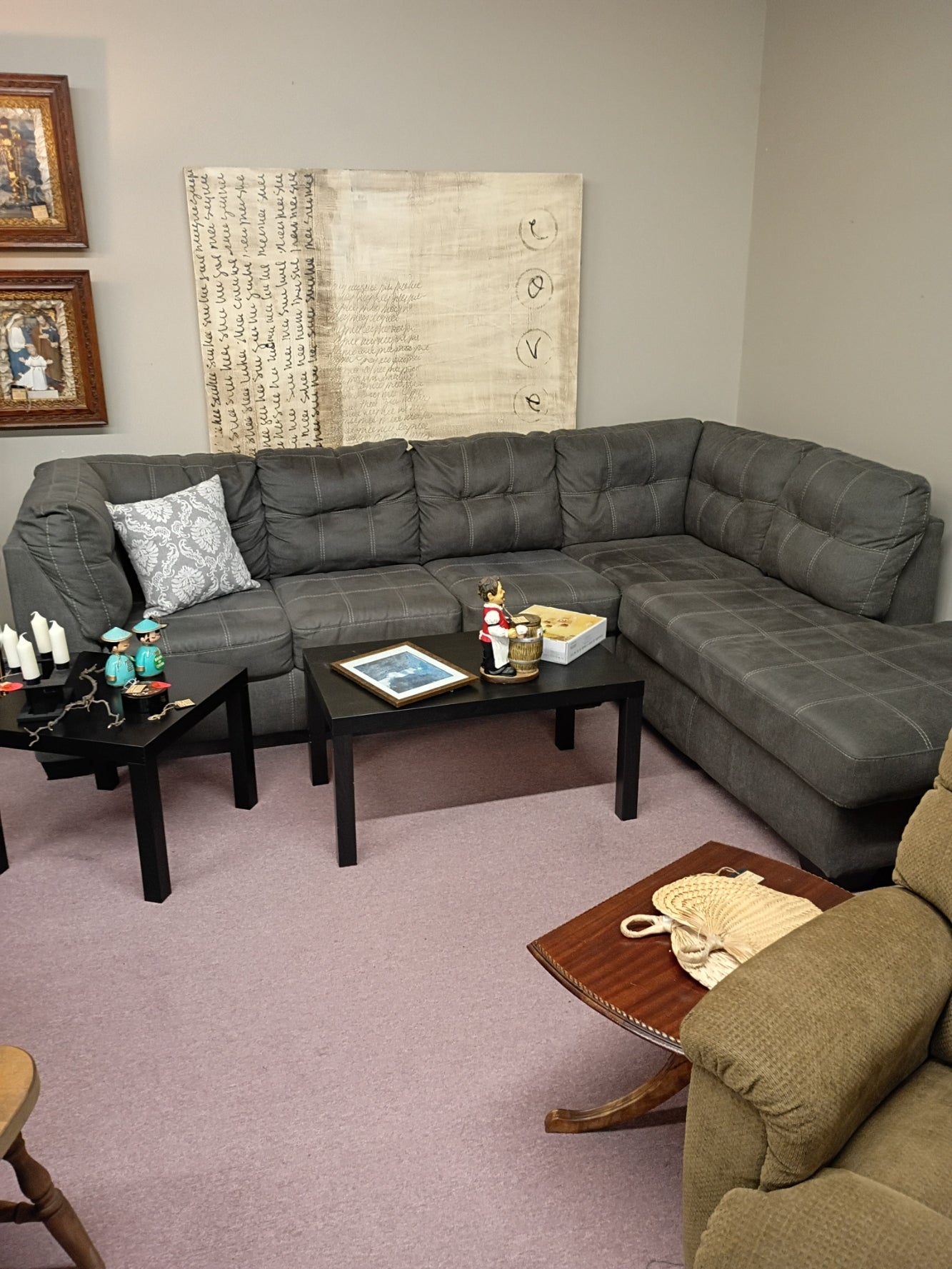 Gray, 2-Piece Sectiona;