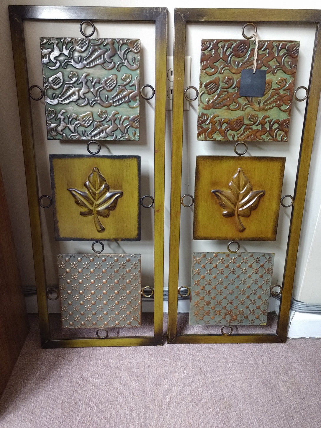 Pair of Metal Wall Hangings
