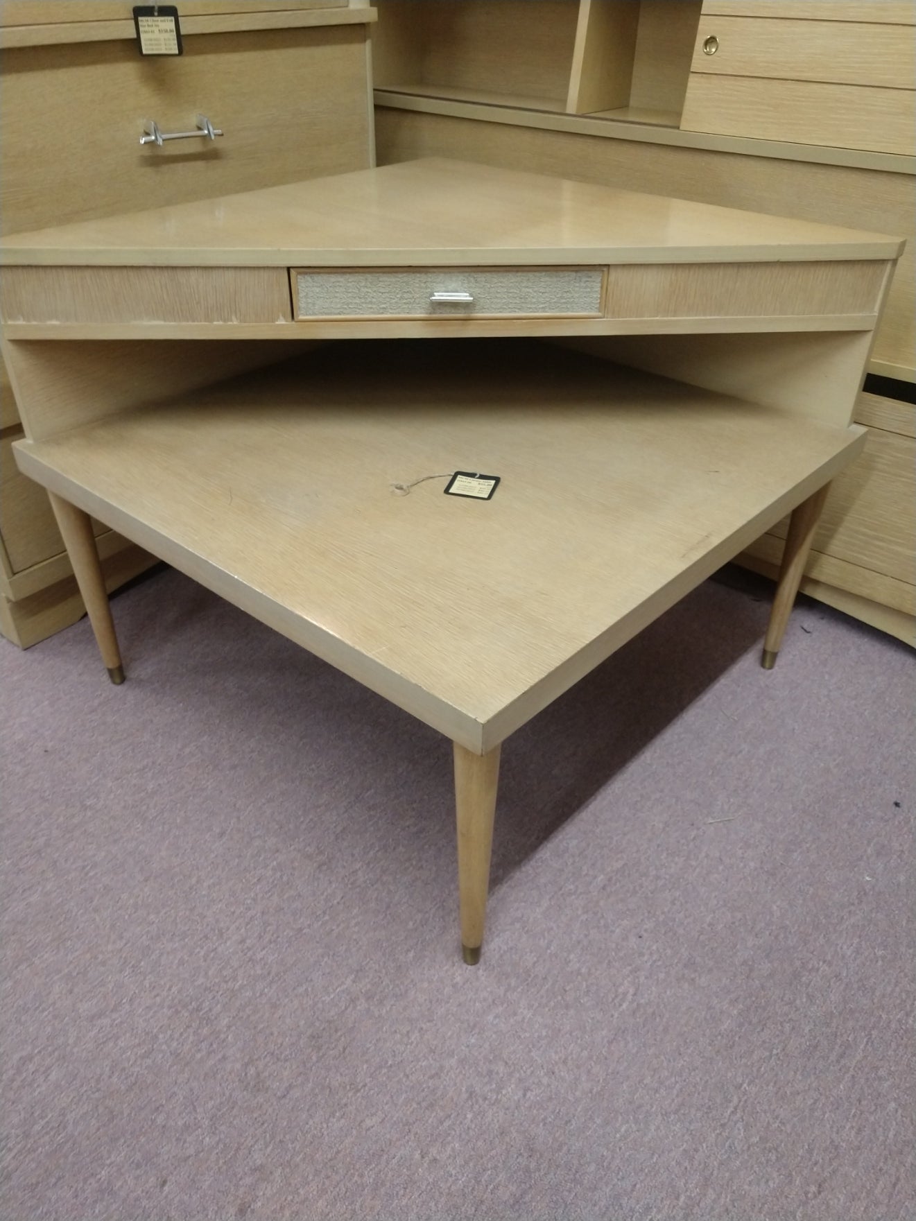 MCM Corner End Table