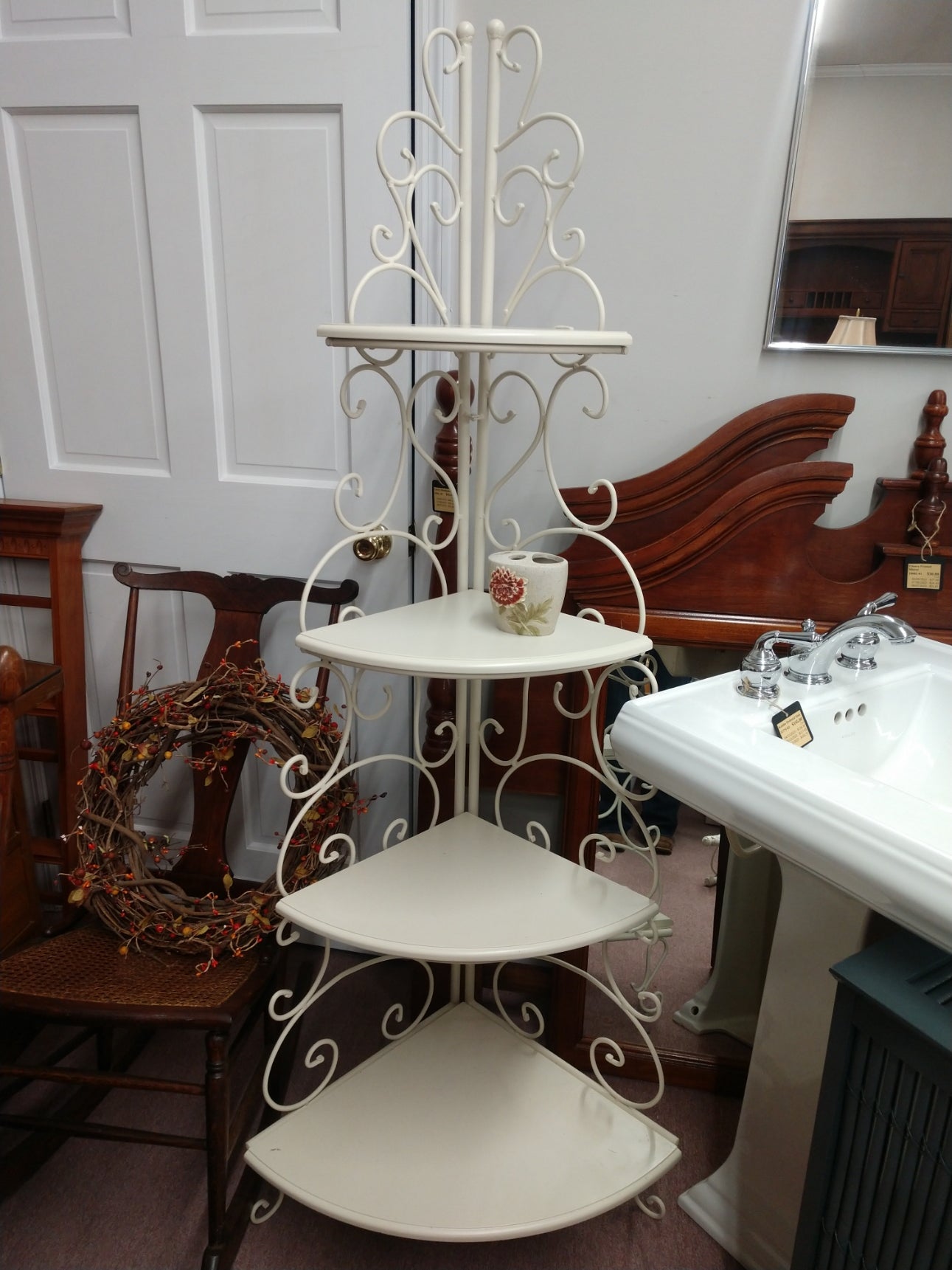 White Corner Shelf