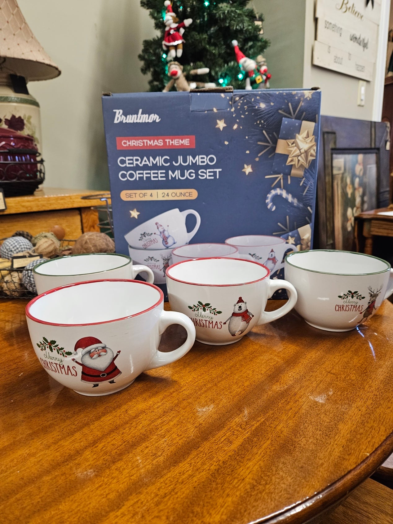 Set of 4 Christmas Mugs
