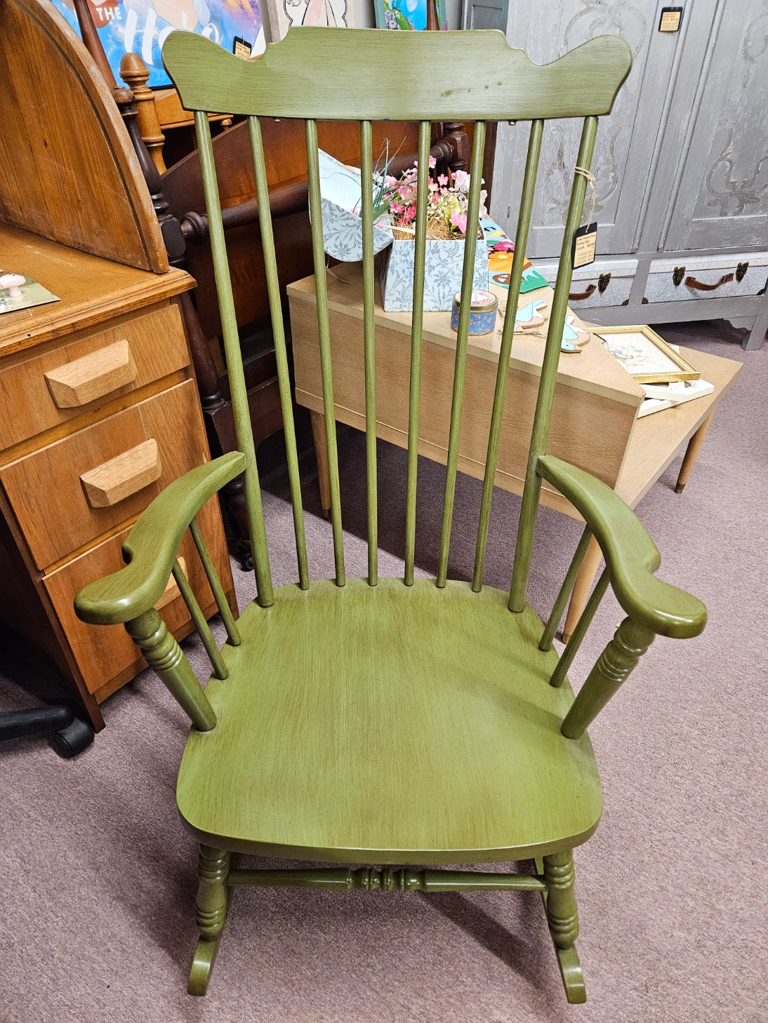Green Painted Rocking Chair