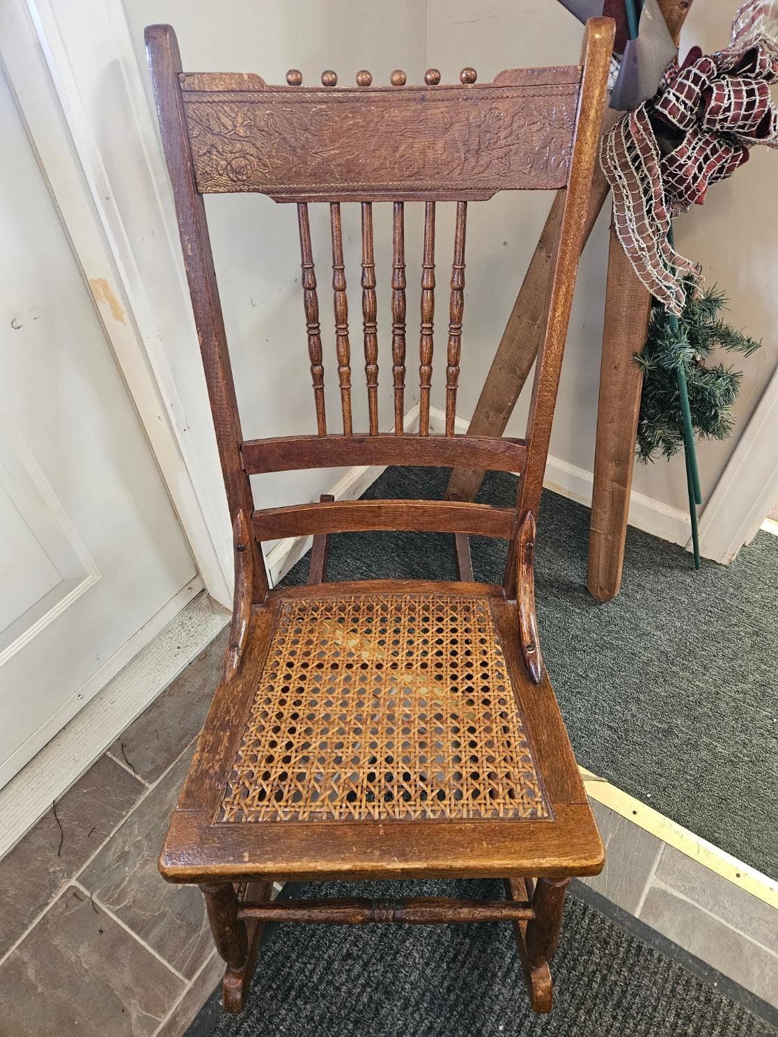 Small Rocker w/ Cane Seat
