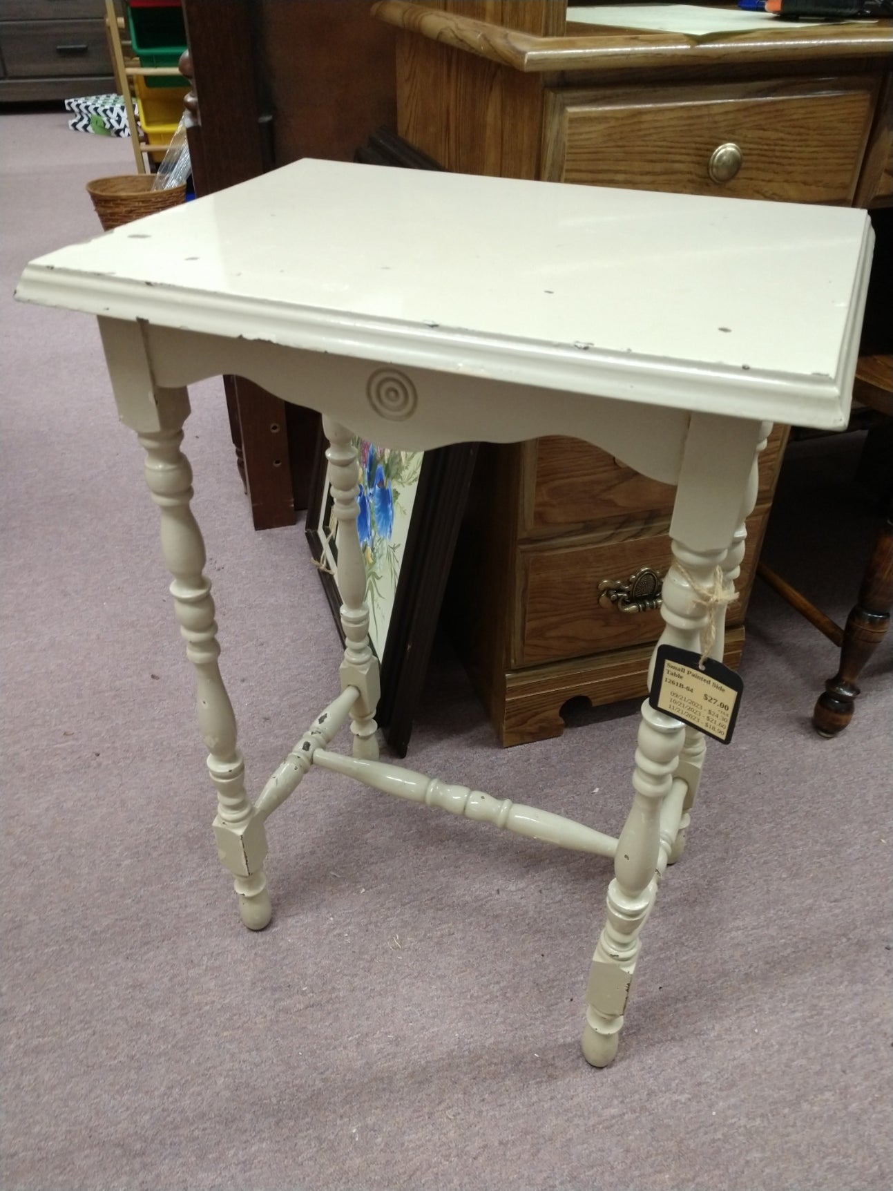 Small Painted Side Table