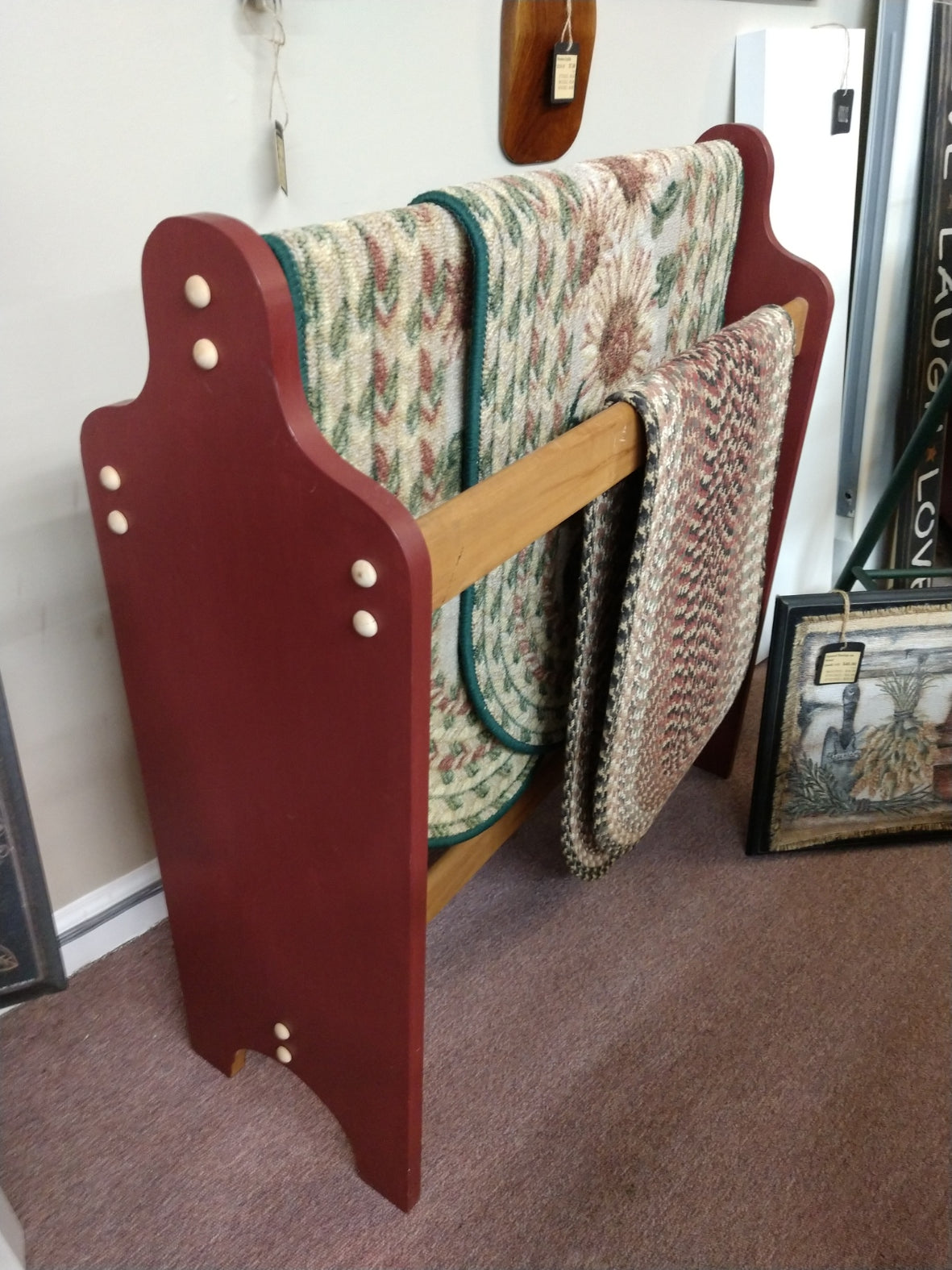 Burgandy Quilt Rack