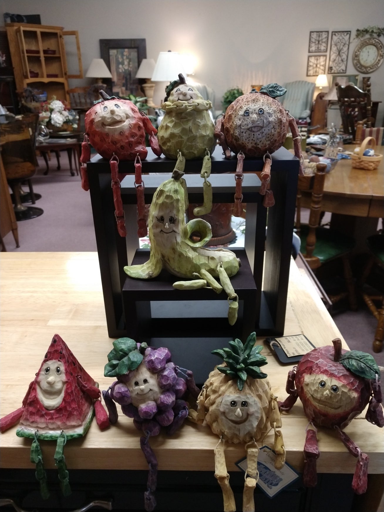 Anthropomorphic Fruit Shelf Sitters