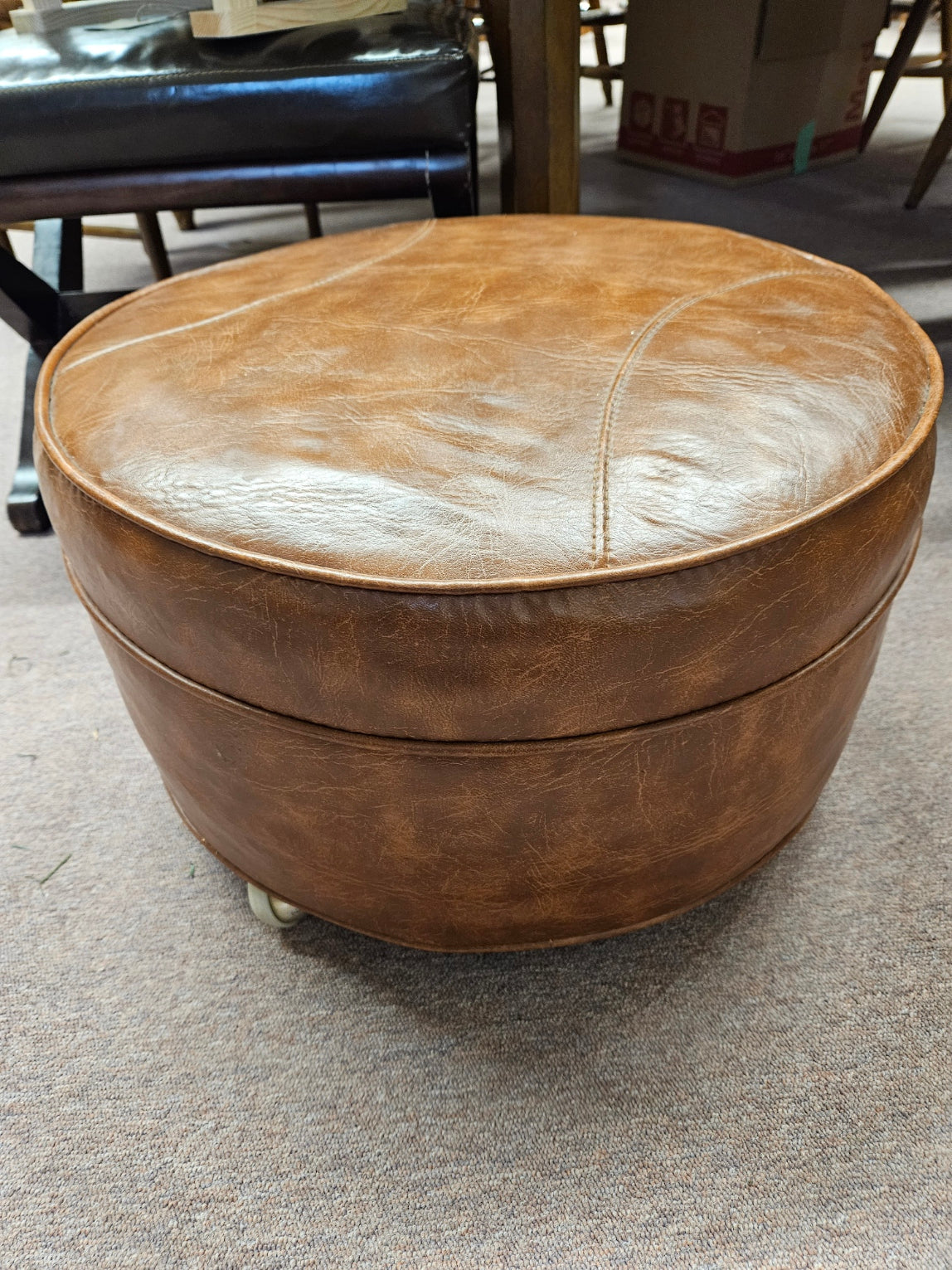 Vintage Footstool on Casters