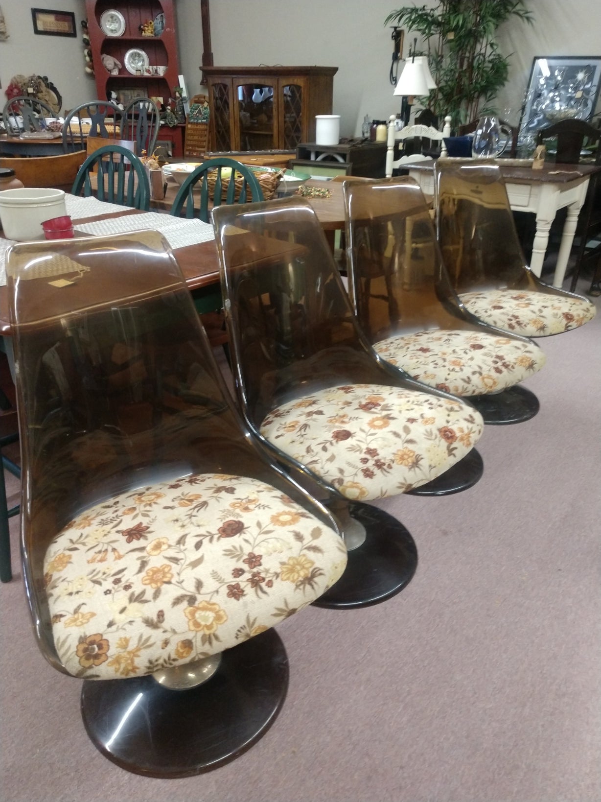 Smoked cheap lucite chairs