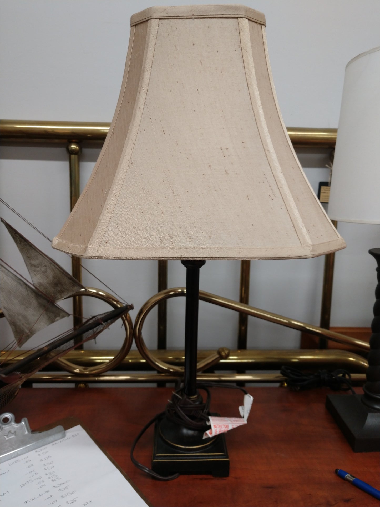 Stick Table Lamp w/ Shade