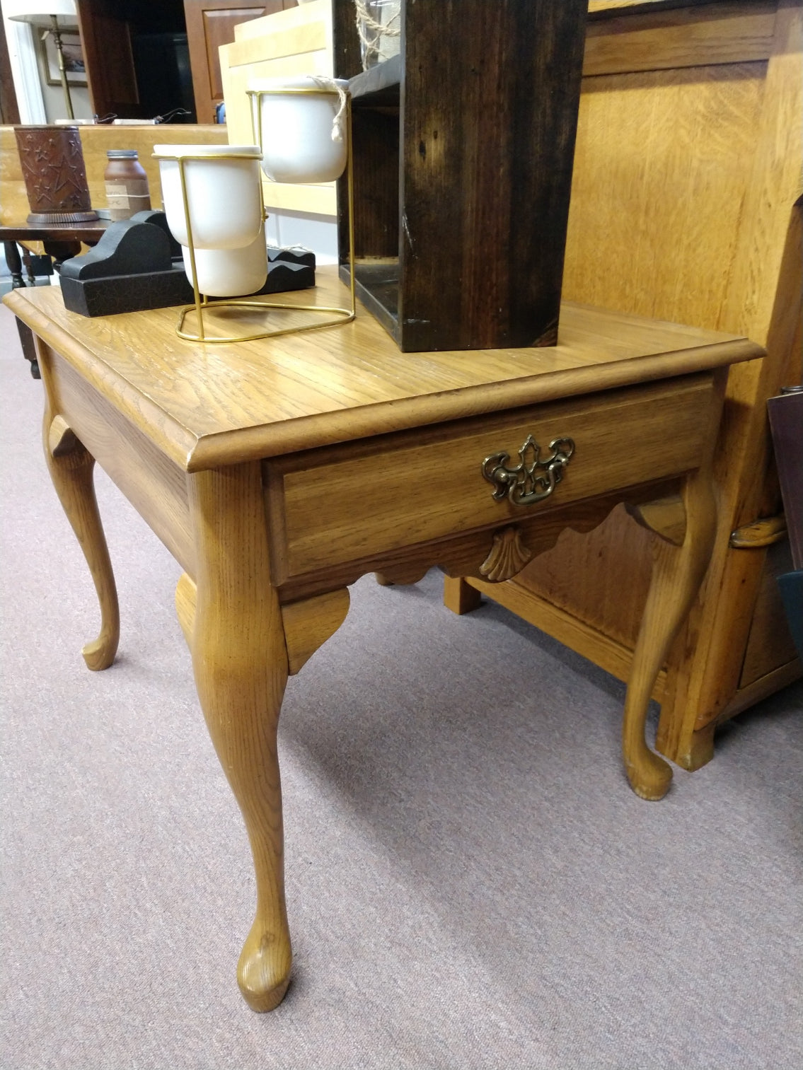 Single Oak End Table