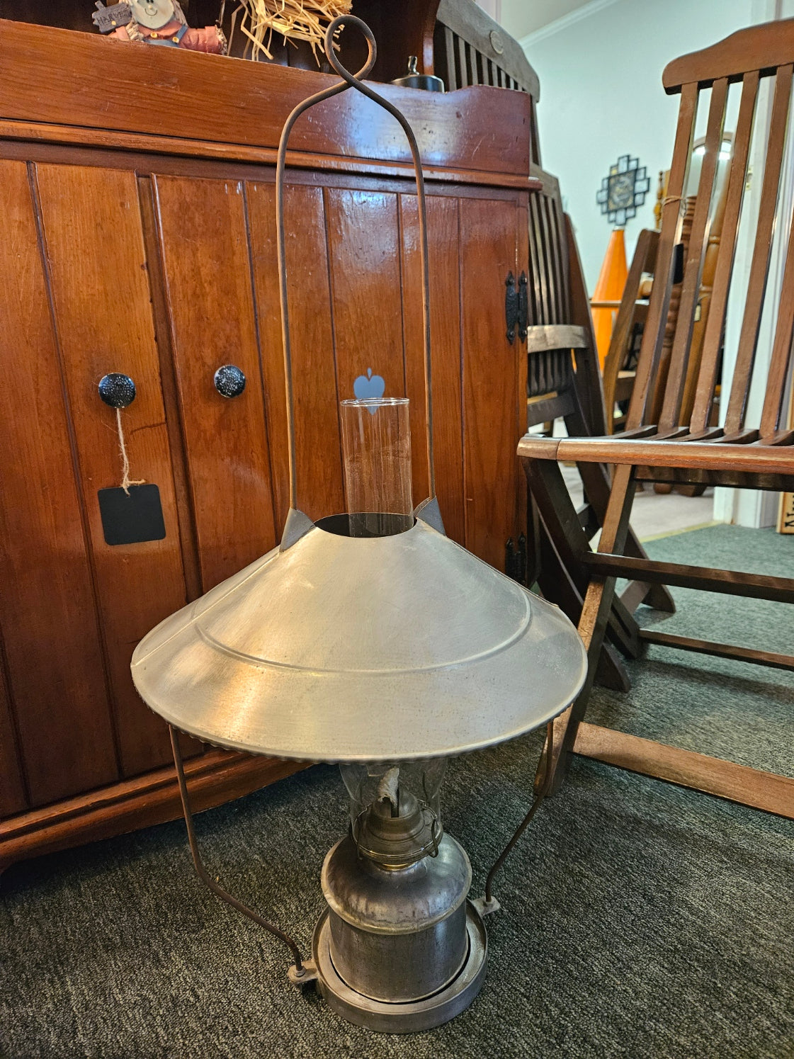 Hanging Hurricane Oil Lamp