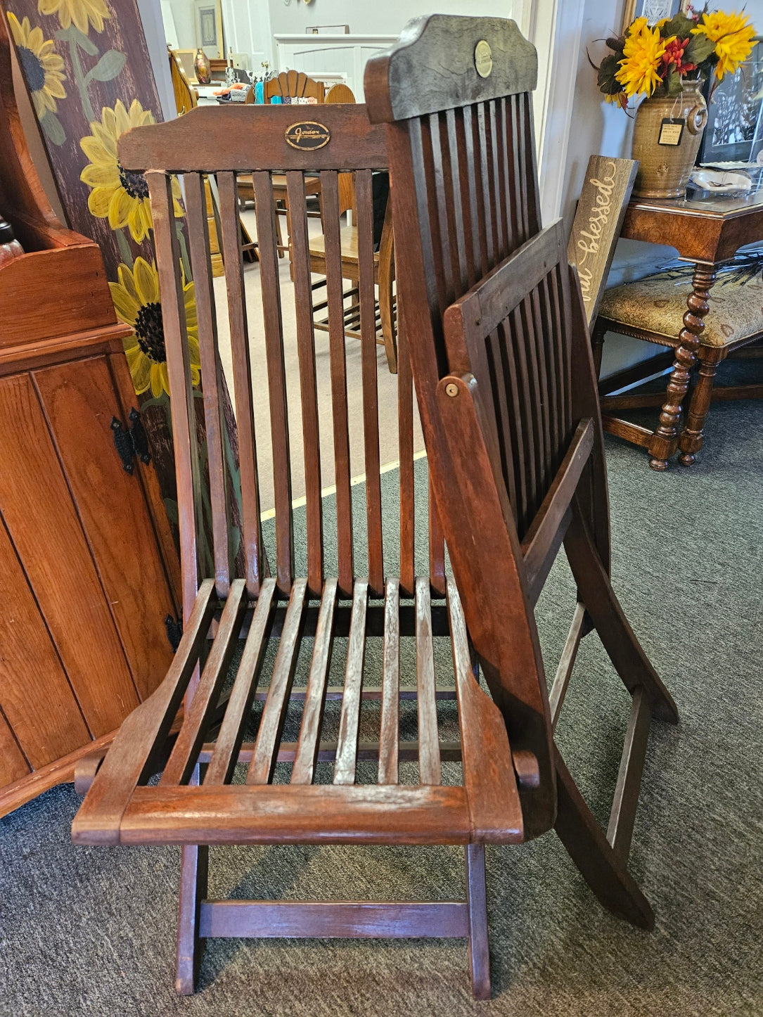 Pair of Wooden Folding Chairs