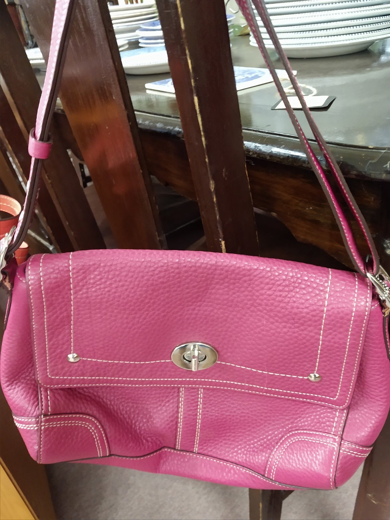 Magenta Coach Bag