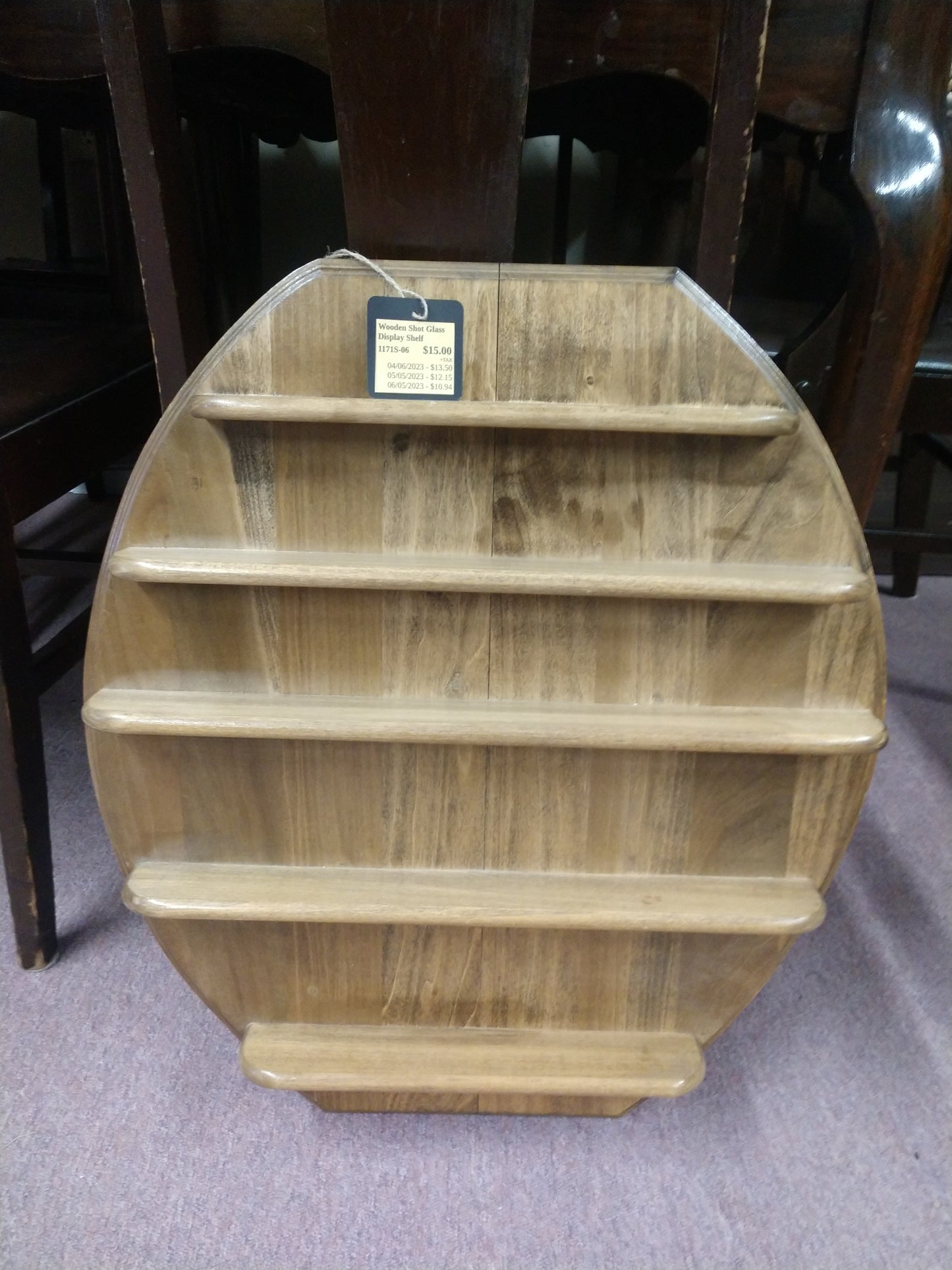 Wood Shot Glass Display Shelf