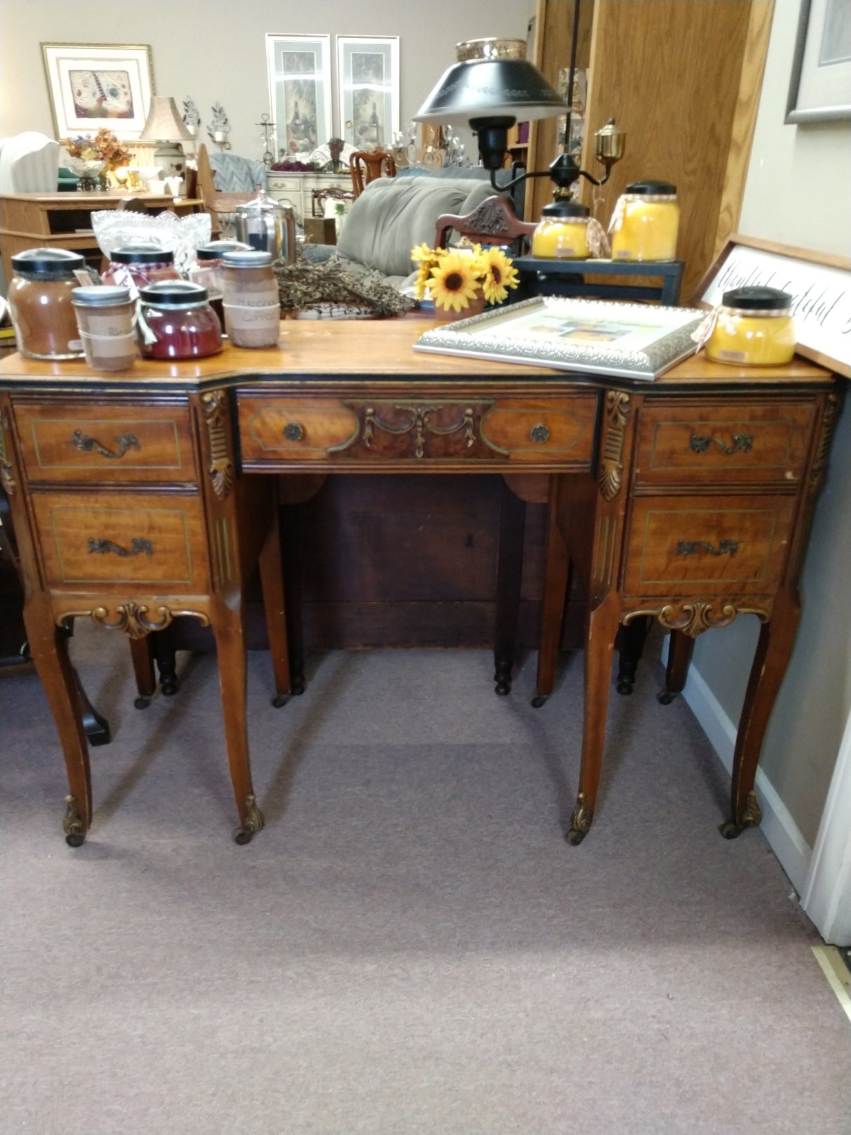 Vintage Desk on Casters