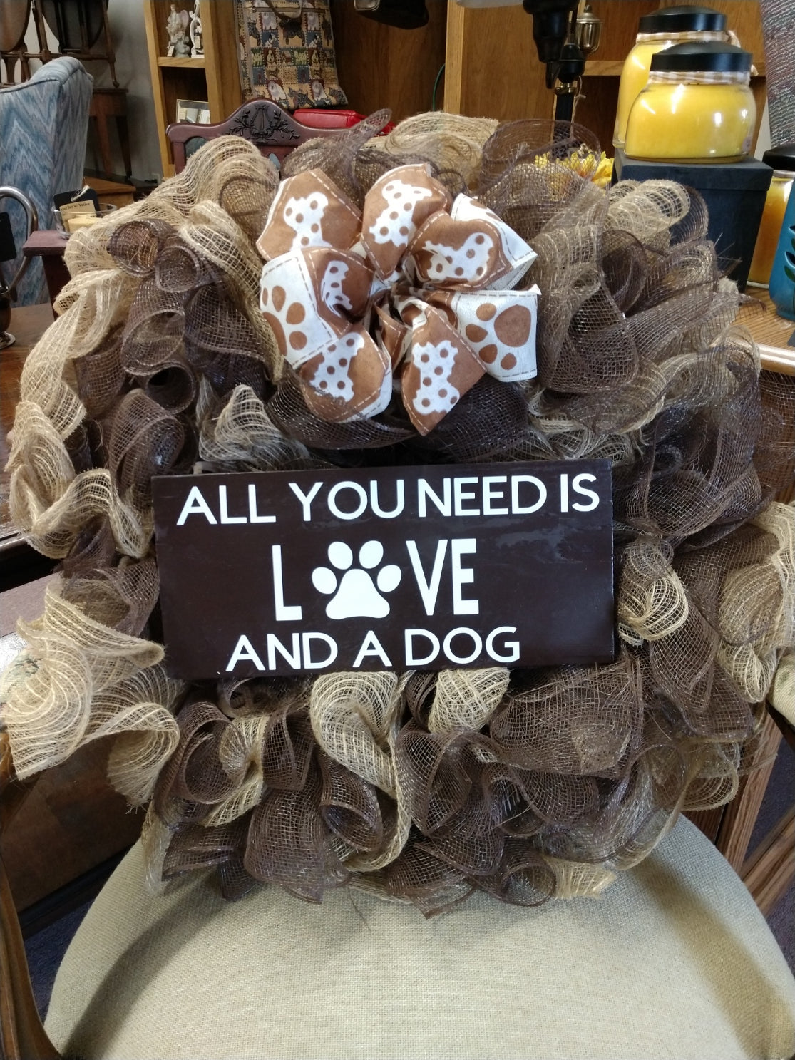 Love/Dog Wreath