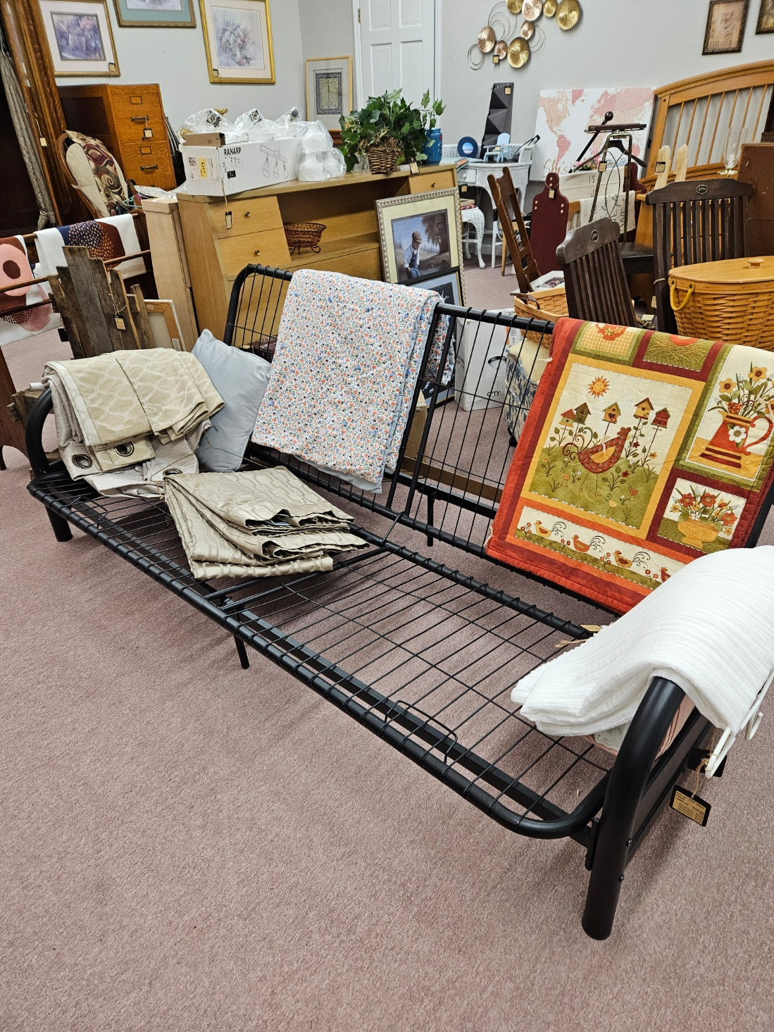 Black, Metal Futon Frame