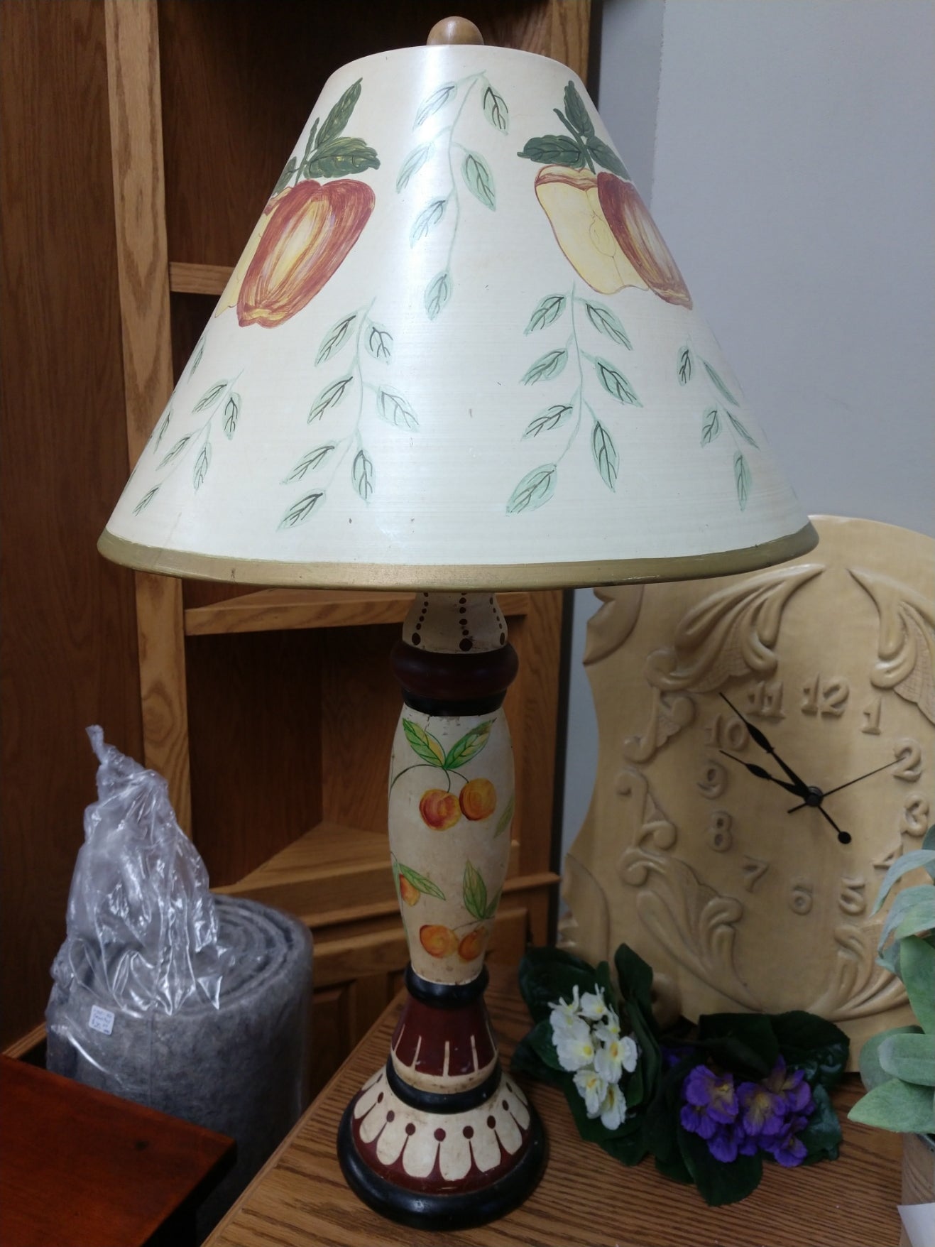 Painted, Metal Lamp