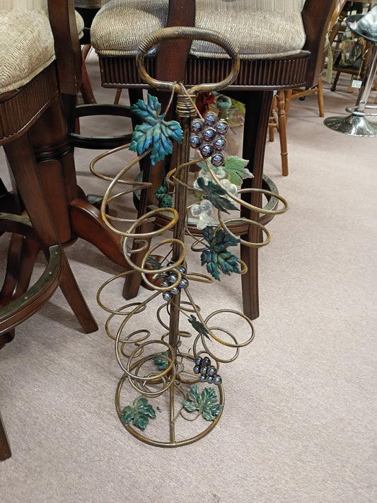 Wine Rack w/ Glass Grapes