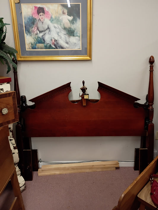 Dark Cherry Headboard w/ Metal Frame