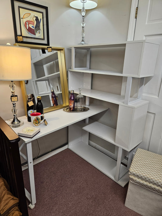 White, Rotating Desk