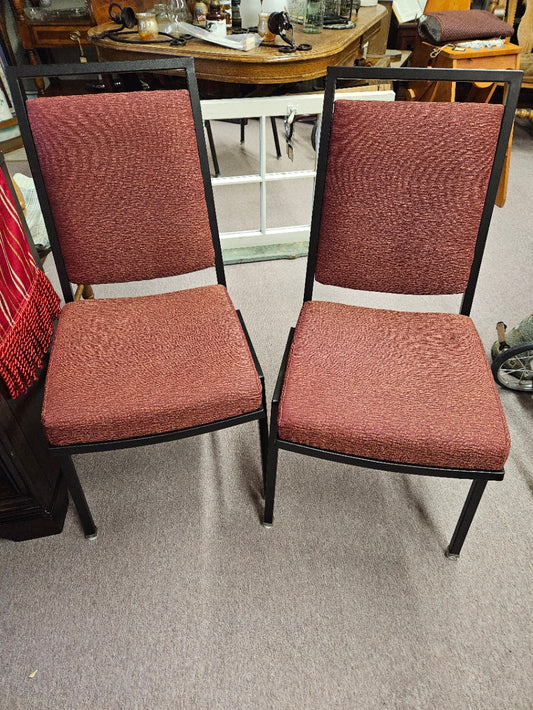 Set of 6 Metal, Padded Chairs