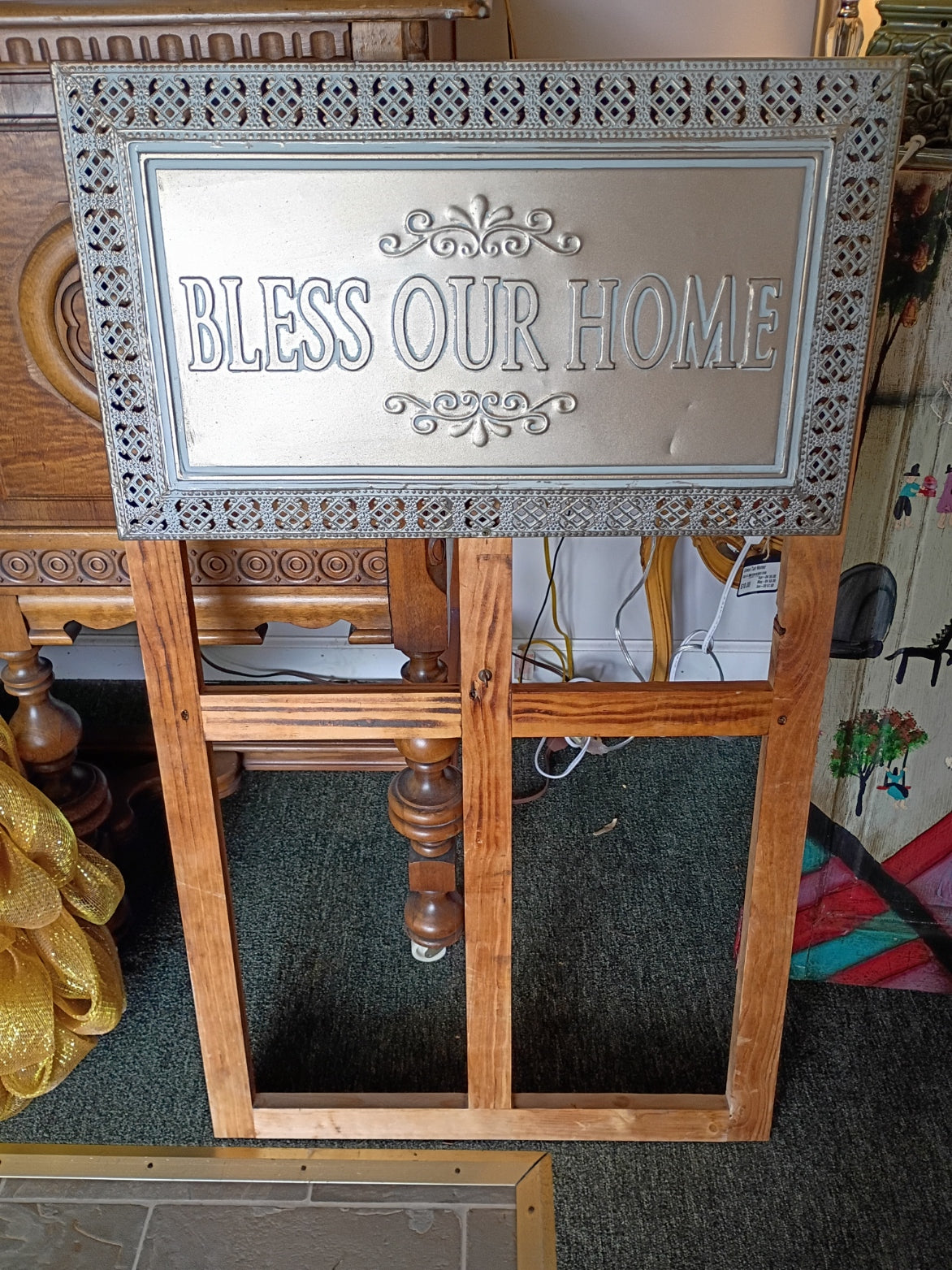 Bless Our Home Wooden Window