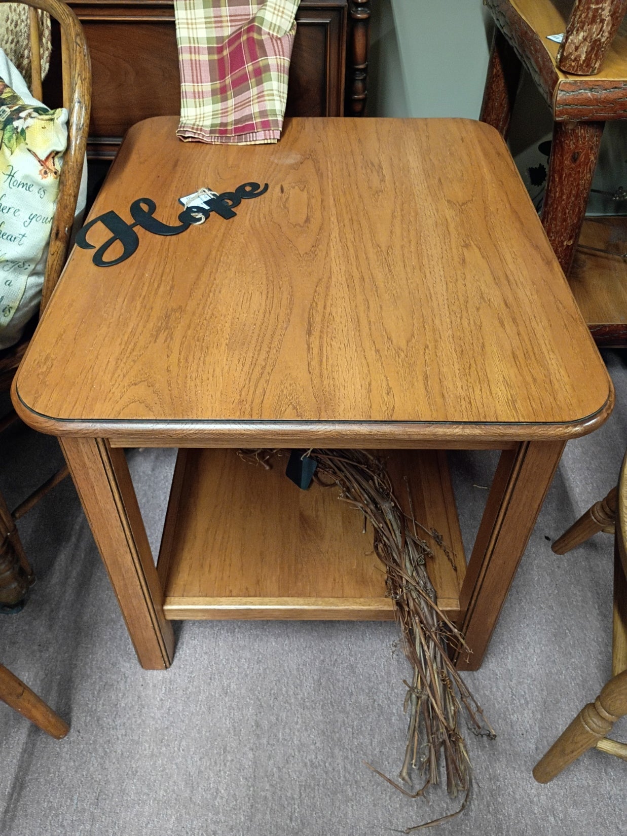 Single Oak End Table